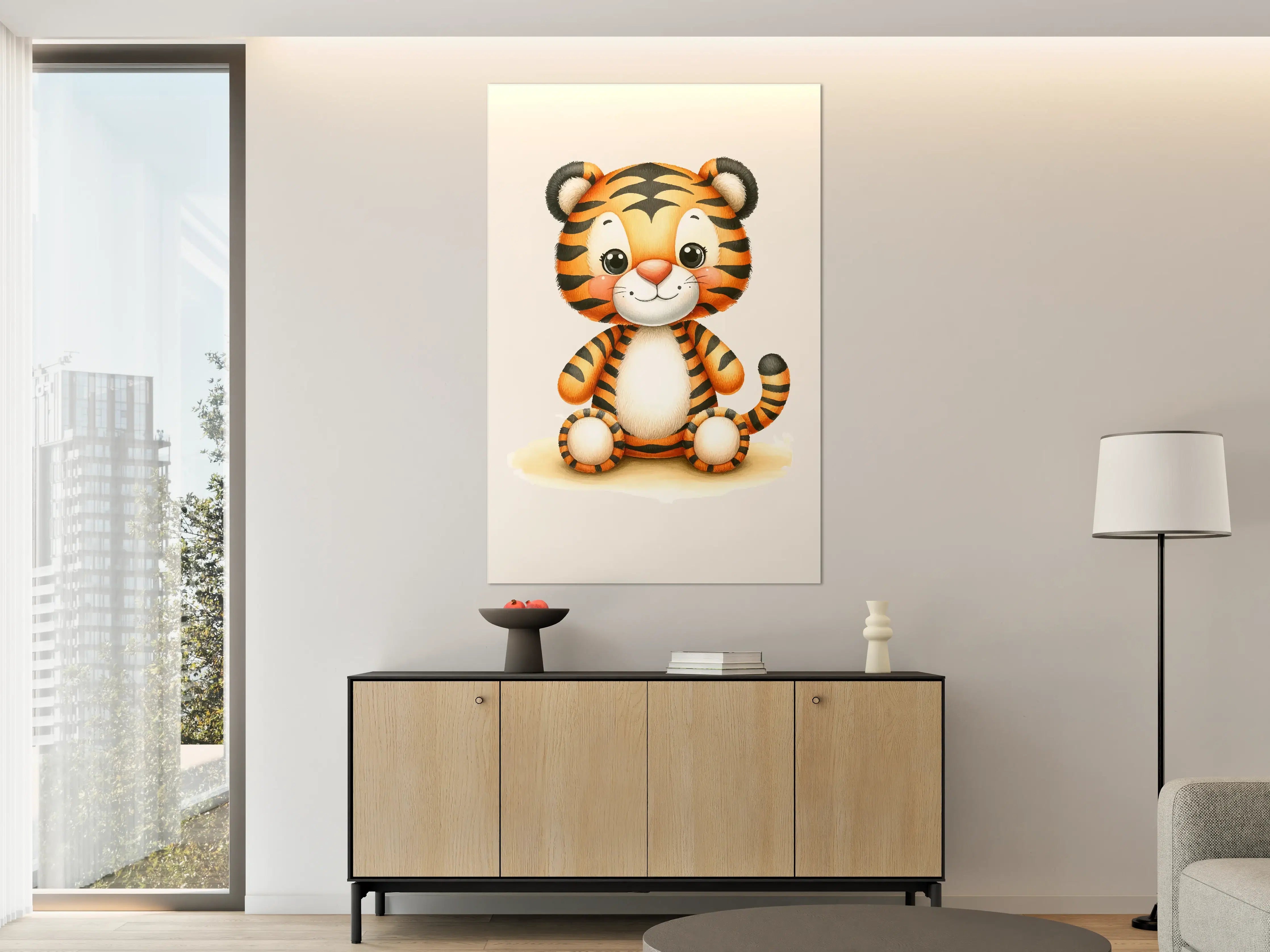 Große Wandbilder - Niedlicher Tiger-Kuscheltier-Bär