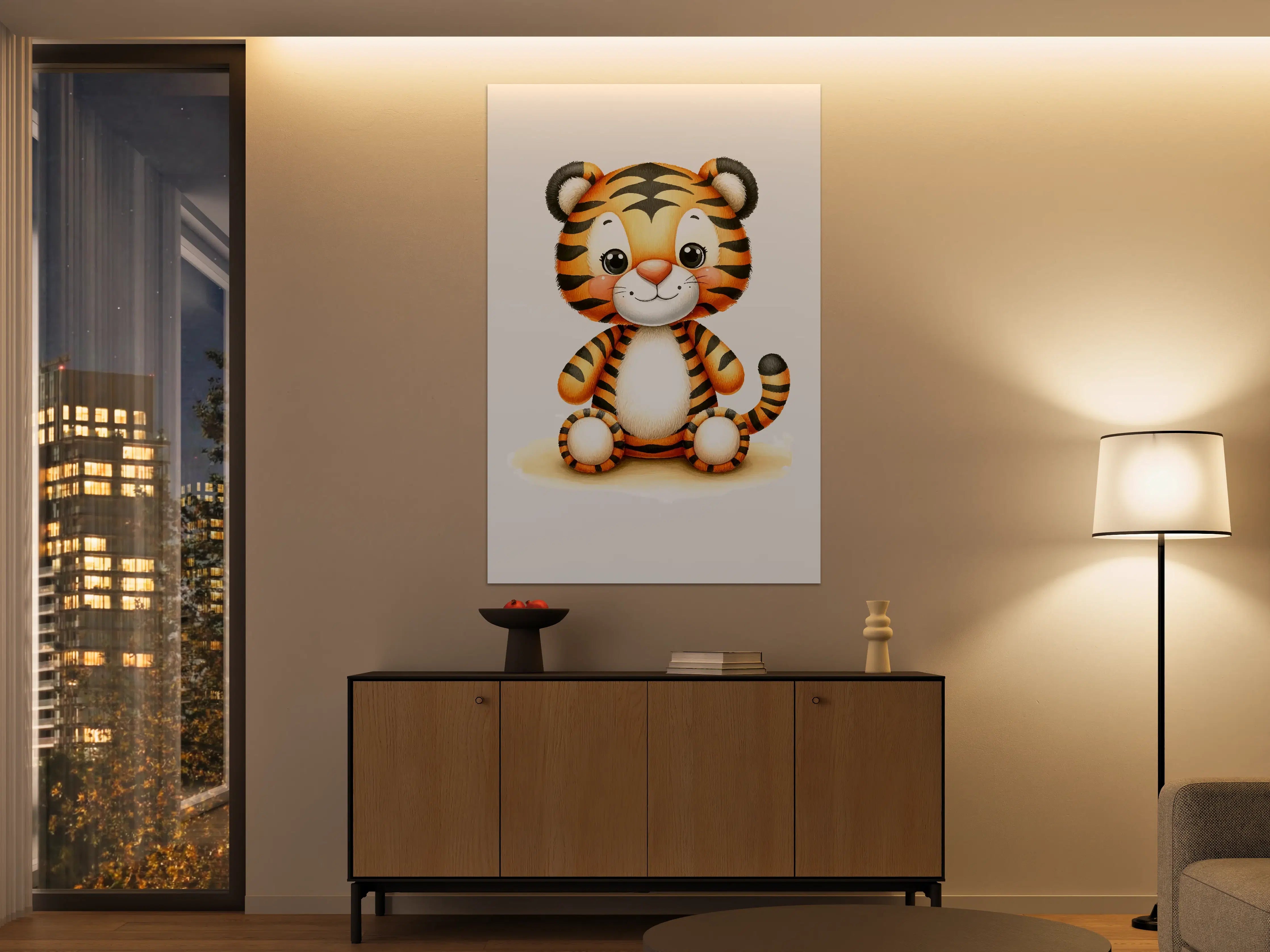 Große Wandbilder - Niedlicher Tiger-Kuscheltier-Bär