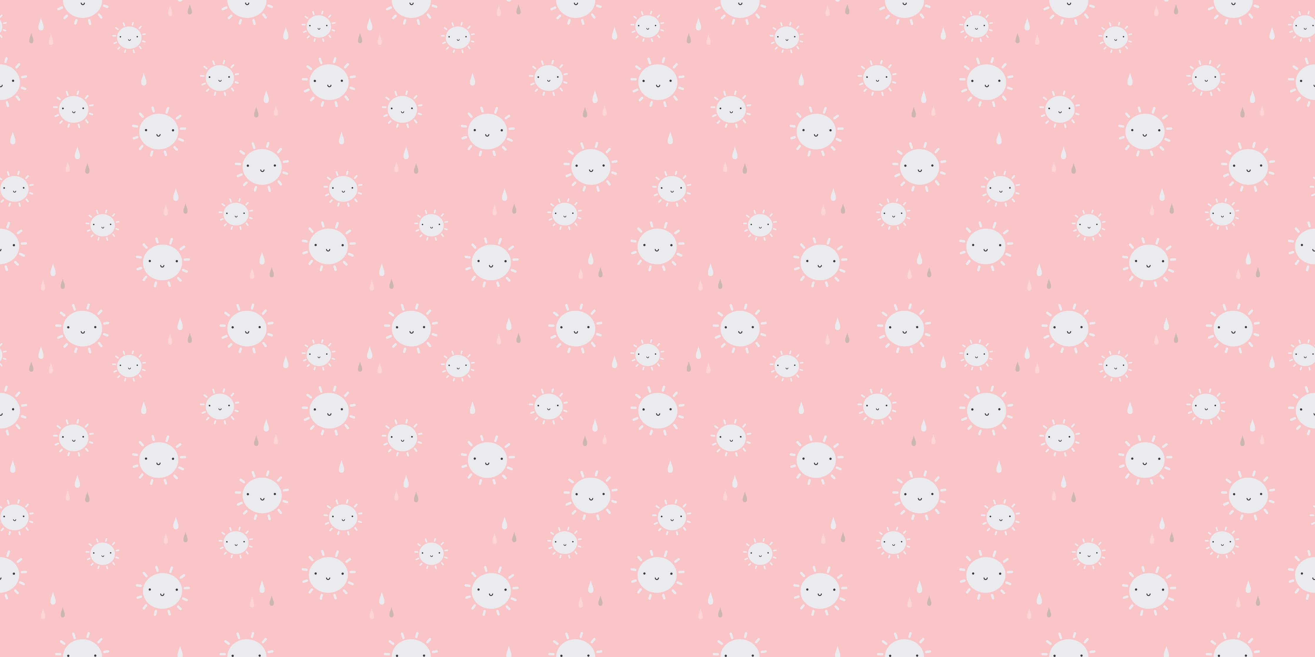 Große Wandbilder-Niedliches pinkes Polkadot-Motiv mit Blumen
