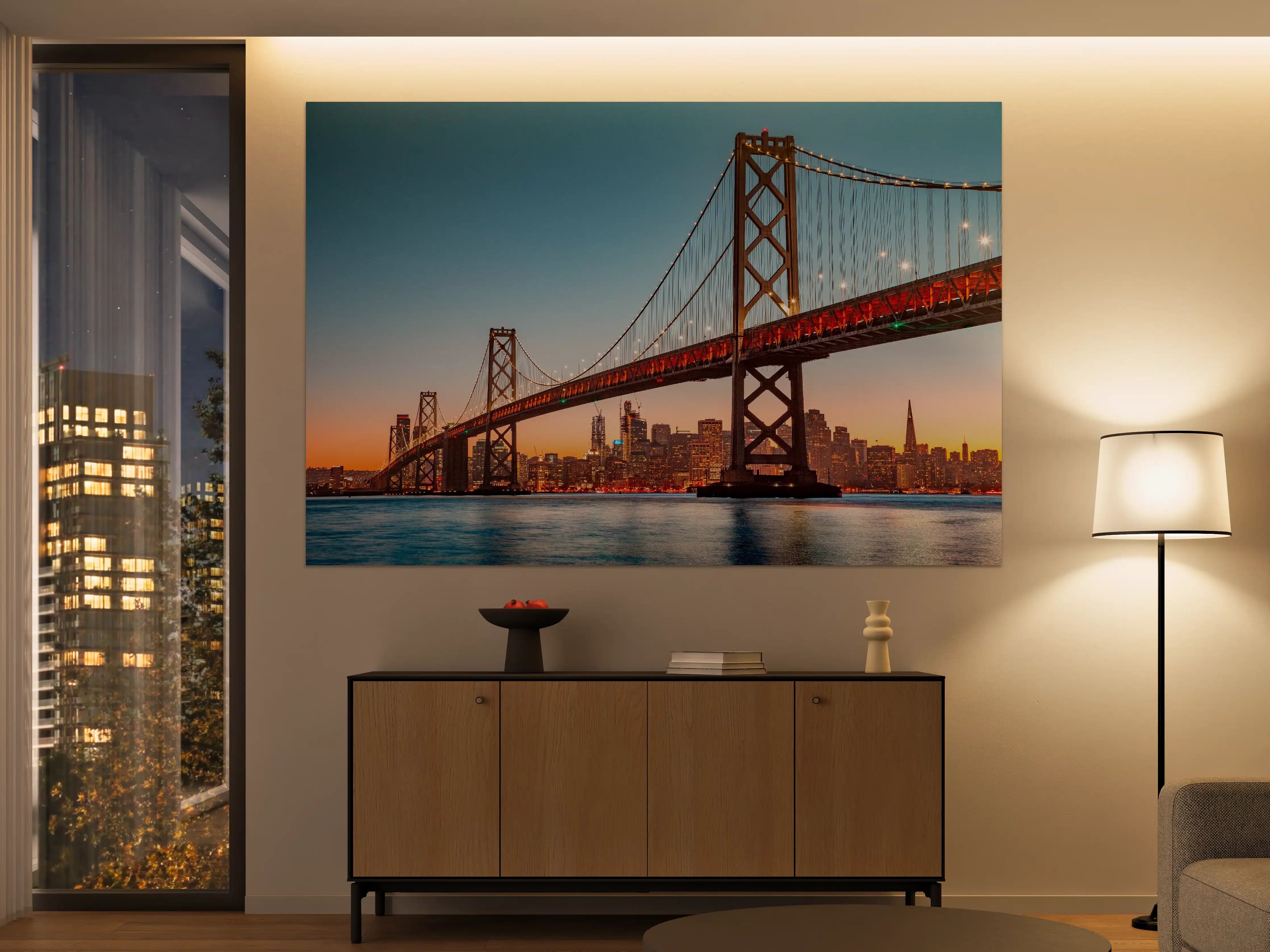 Große Wandbilder - Oakland Bay Bridge bei Abendsonne