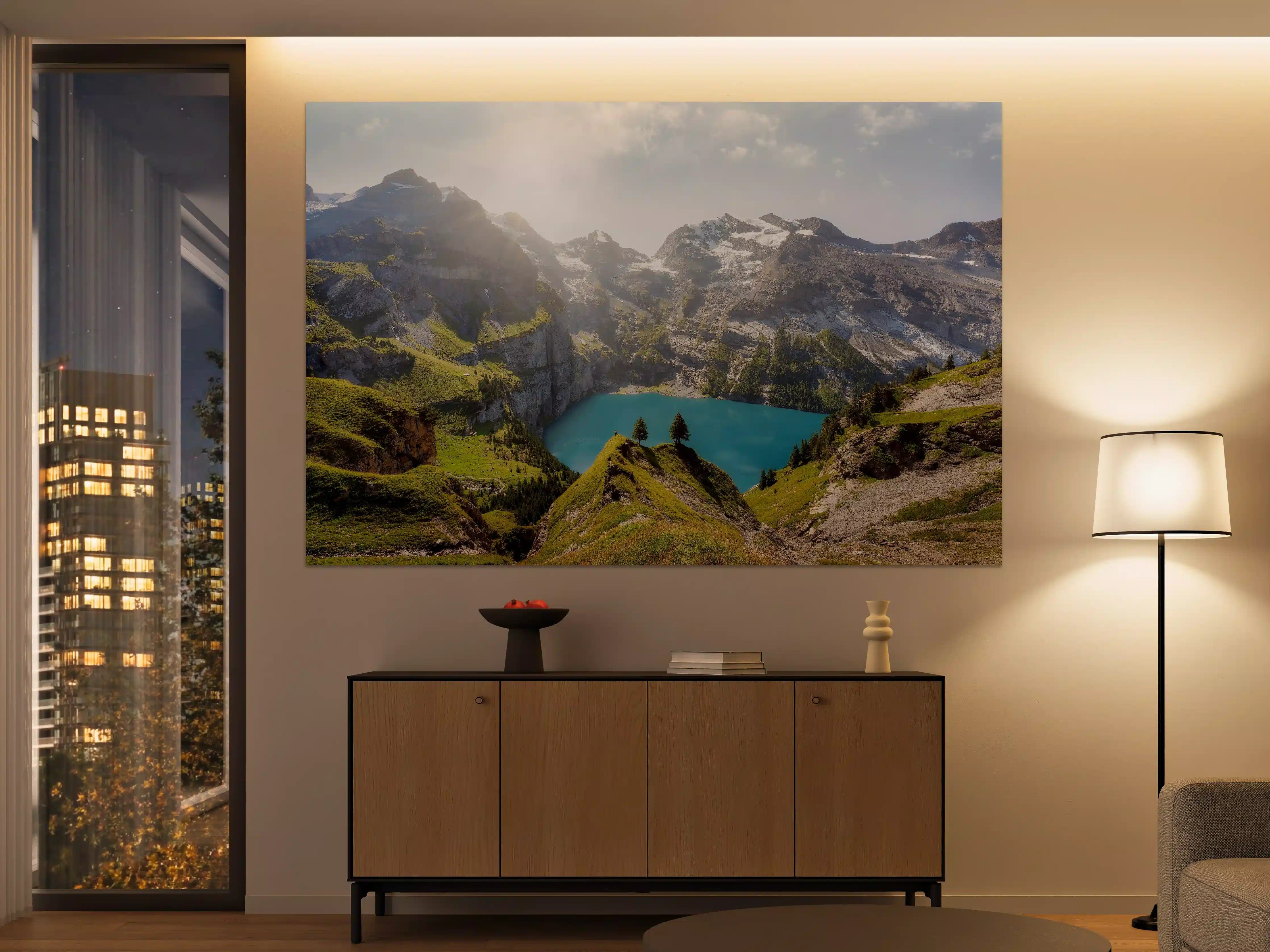 Große Wandbilder - Oeschinensee in den Schweizer Alpen
