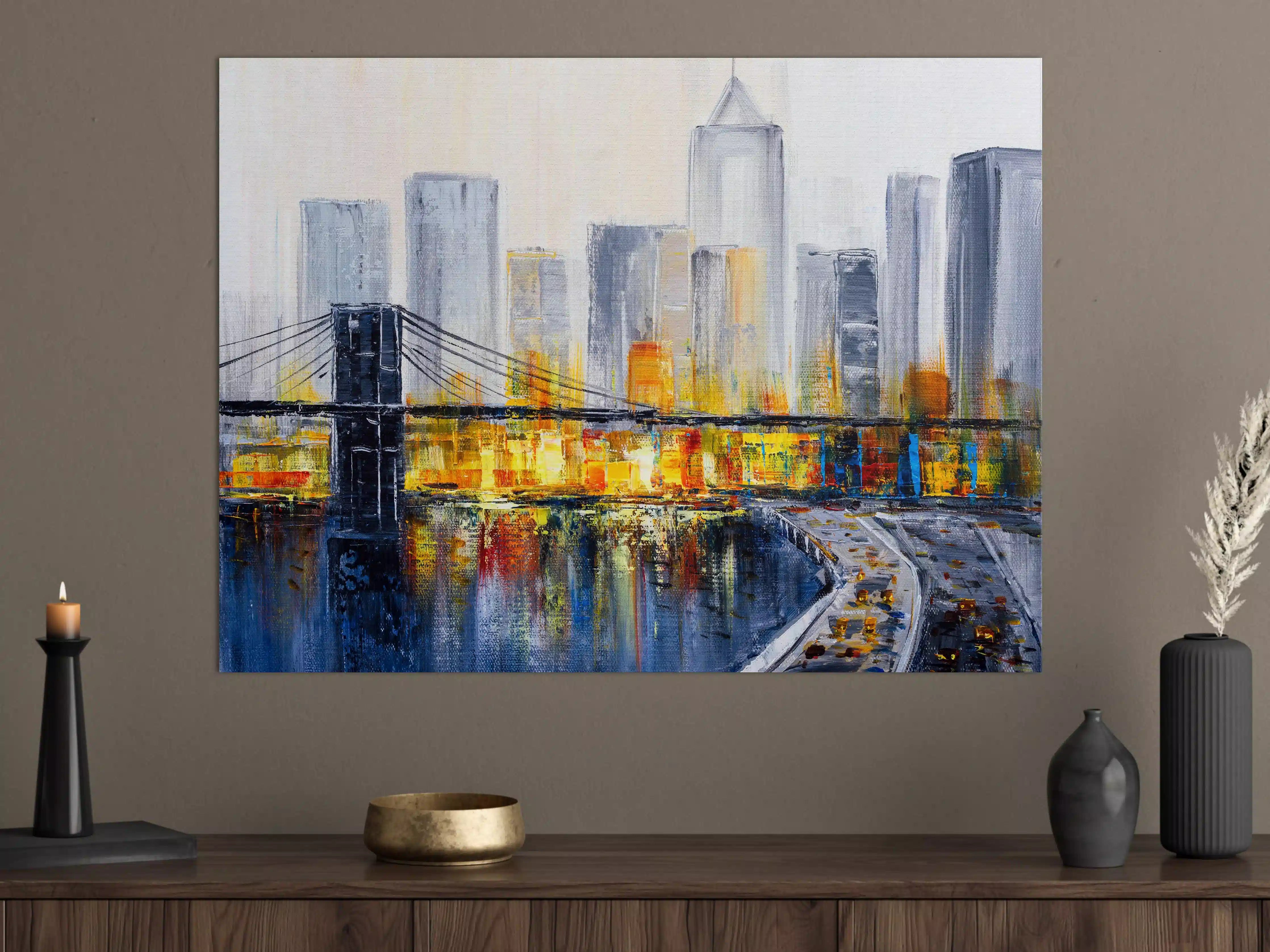 Große Wandbilder - Ölgemälde - Brooklyn Bridge