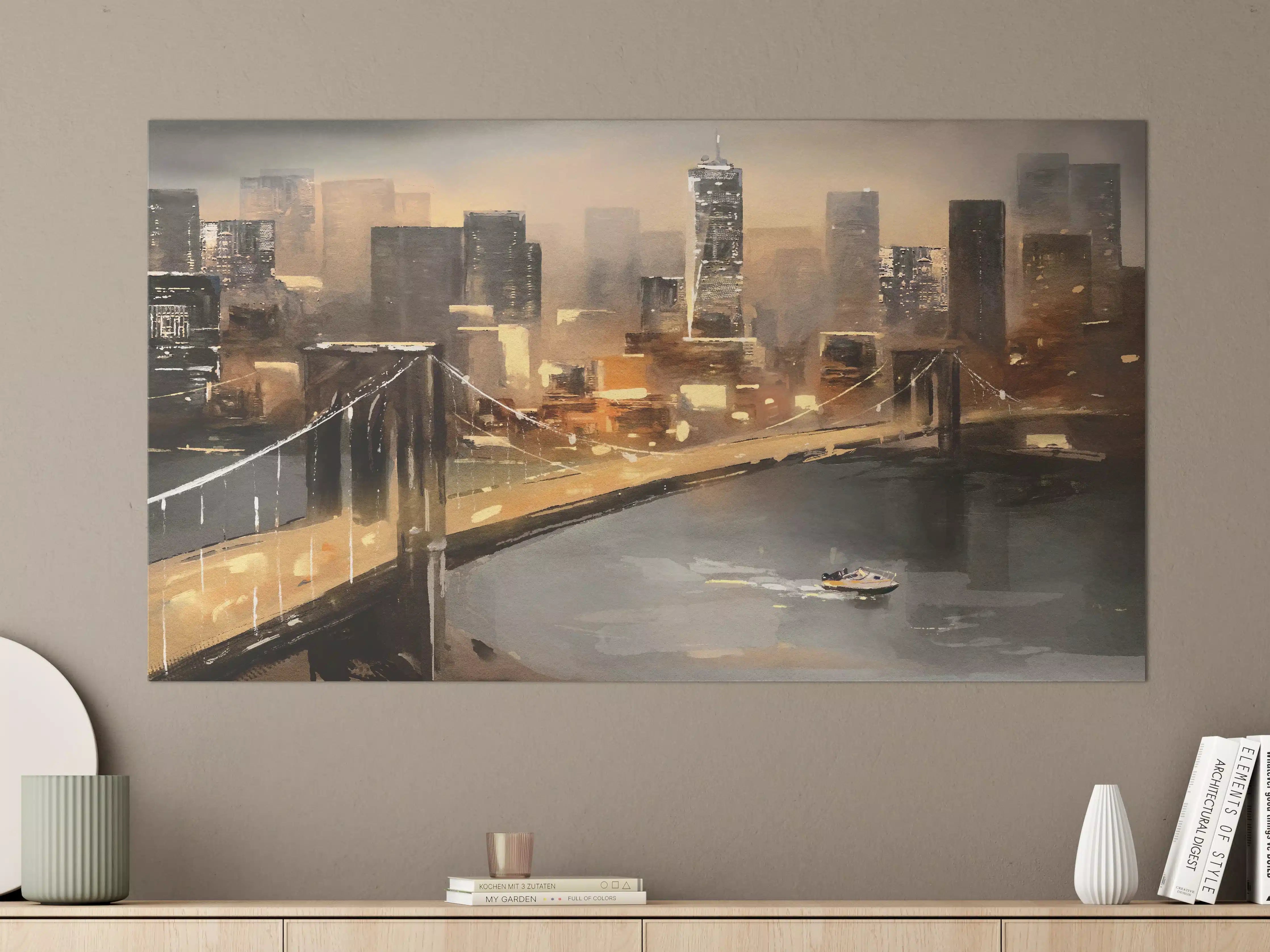 Große Wandbilder - Ölgemälde auf Leinwand - Ansicht von New York