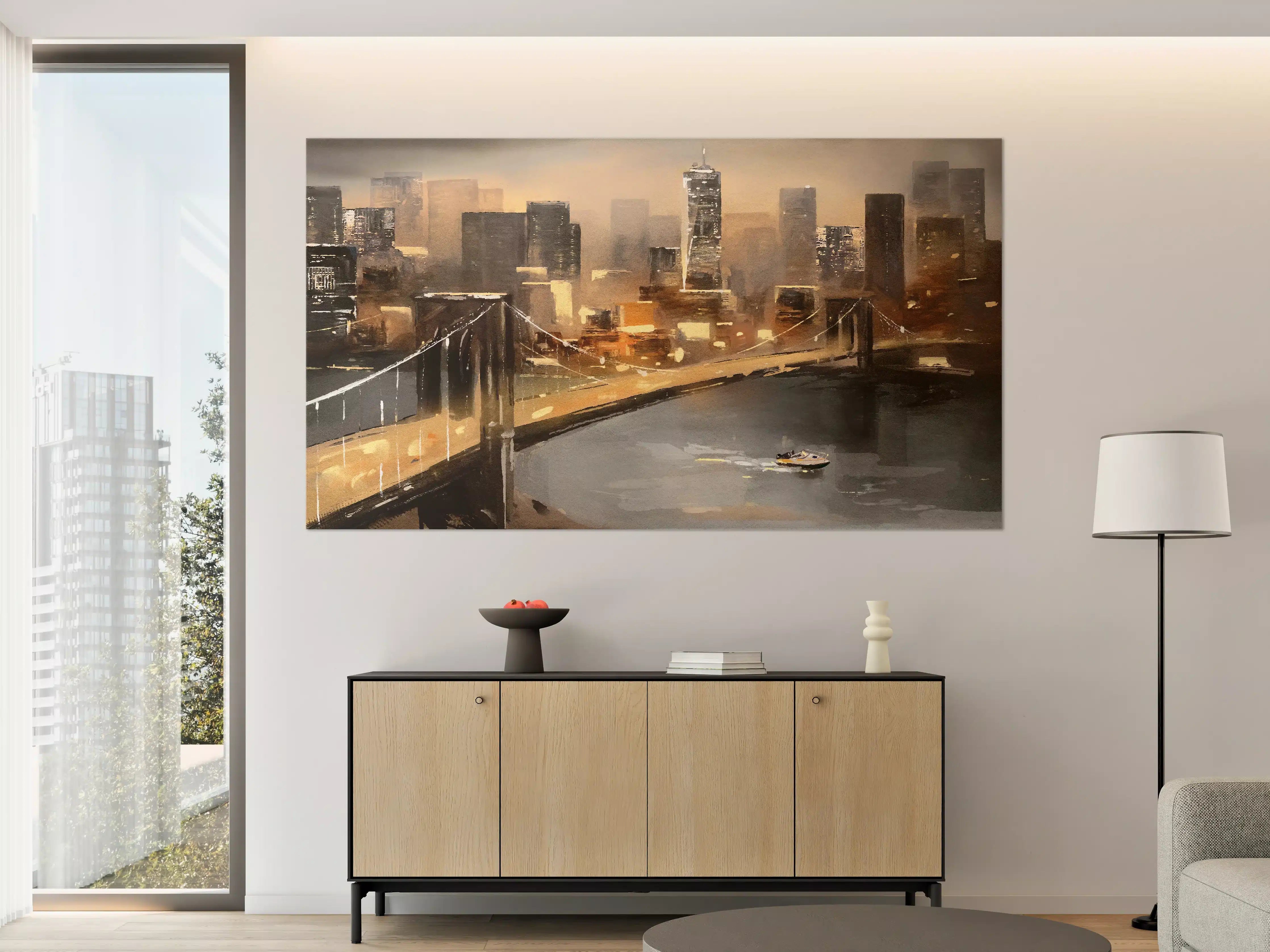 Große Wandbilder - Ölgemälde auf Leinwand - Ansicht von New York