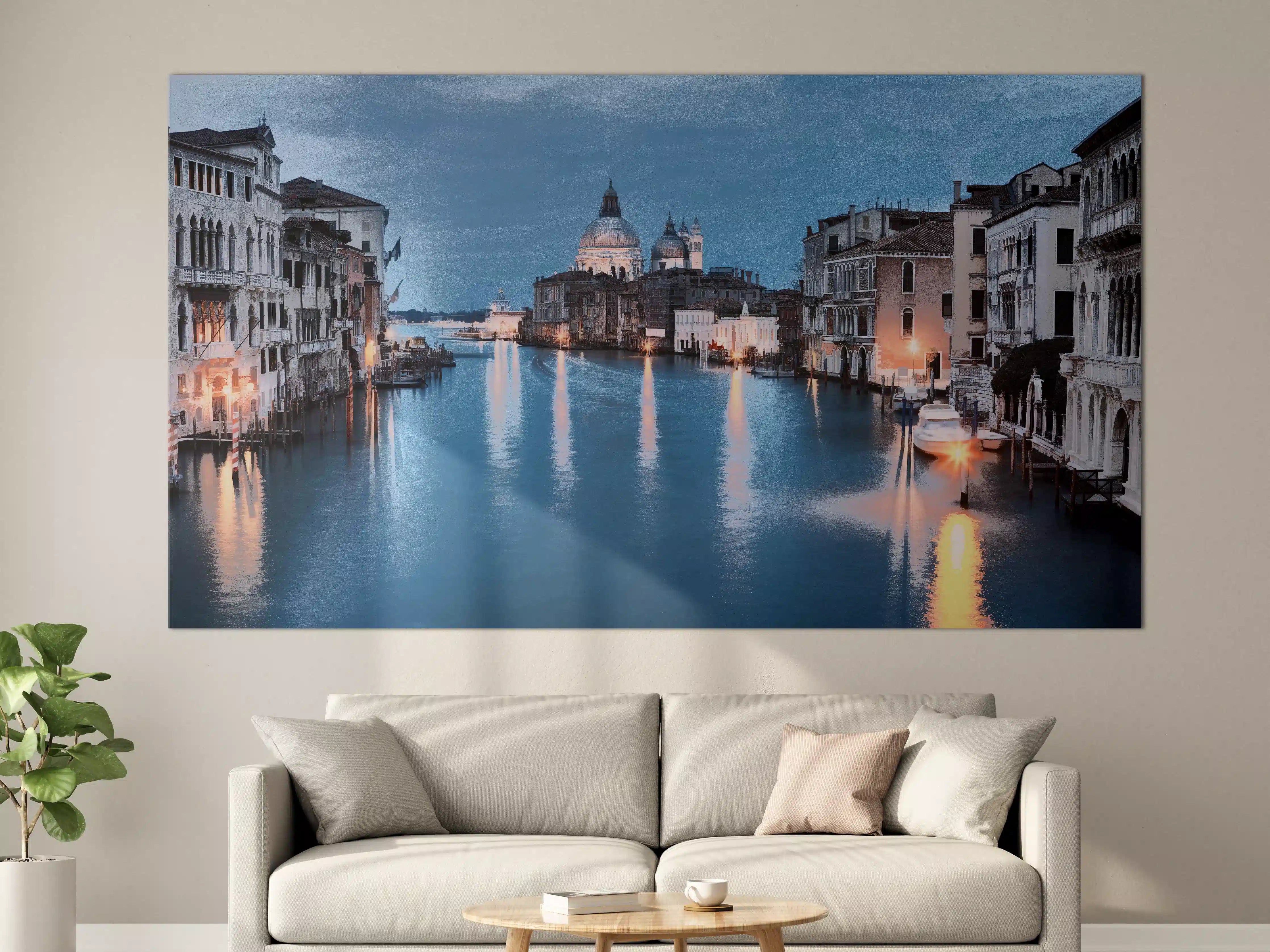 Große Wandbilder - Ölgemäldes des Grand Canal bei Nacht