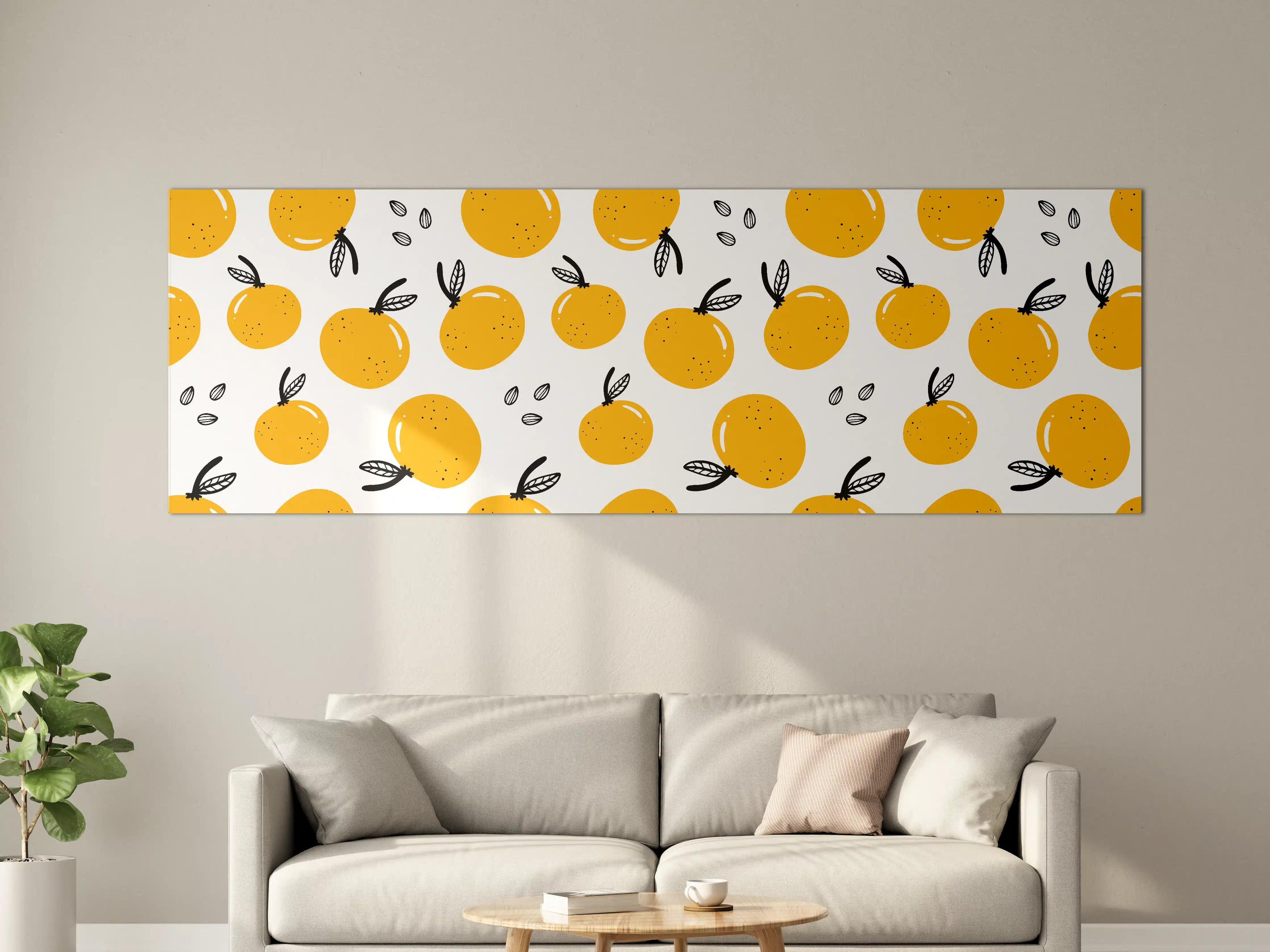 Große Wandbilder - Orange Drops Citrus-Muster
