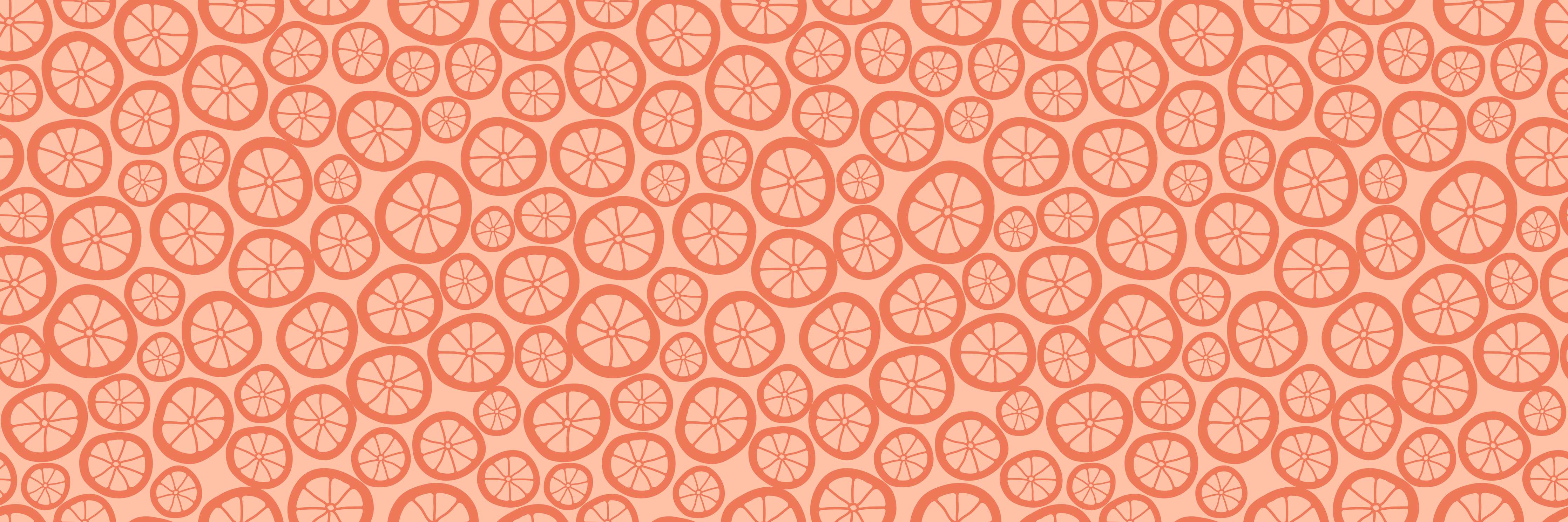 Große Wandbilder-Orange Zitrus-Muster