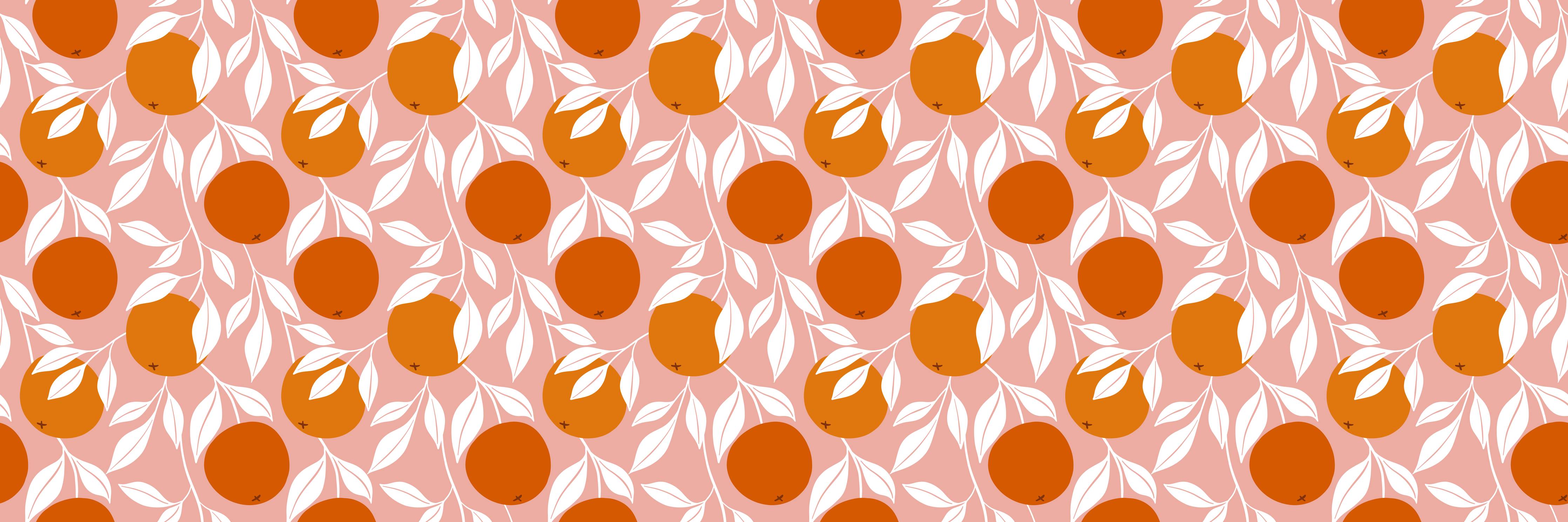 Große Wandbilder-Orangenmuster Rosa-Orange