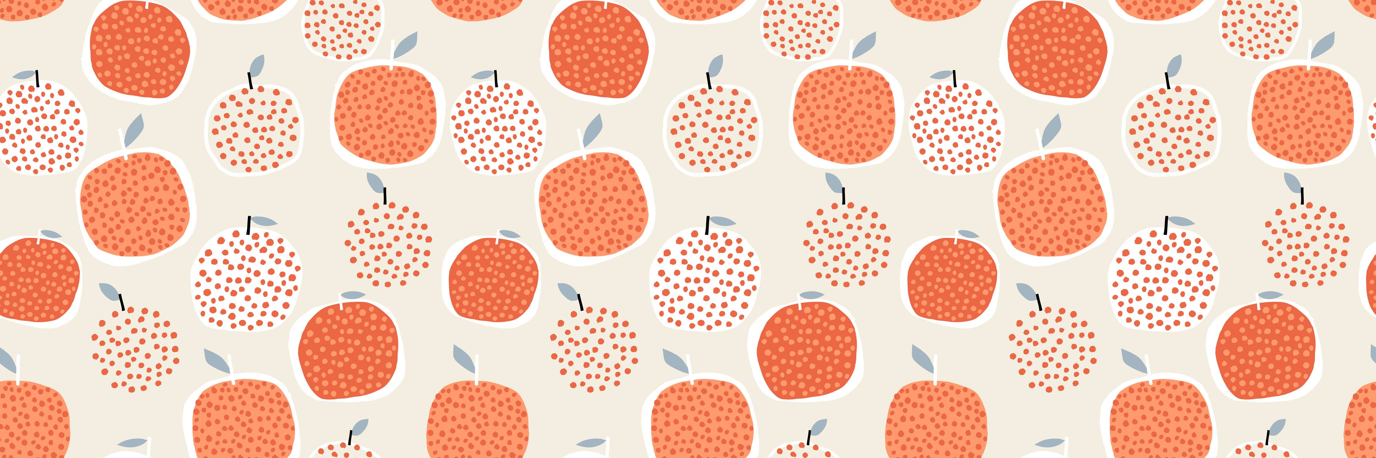 Große Wandbilder-Orangenmuster in Beige