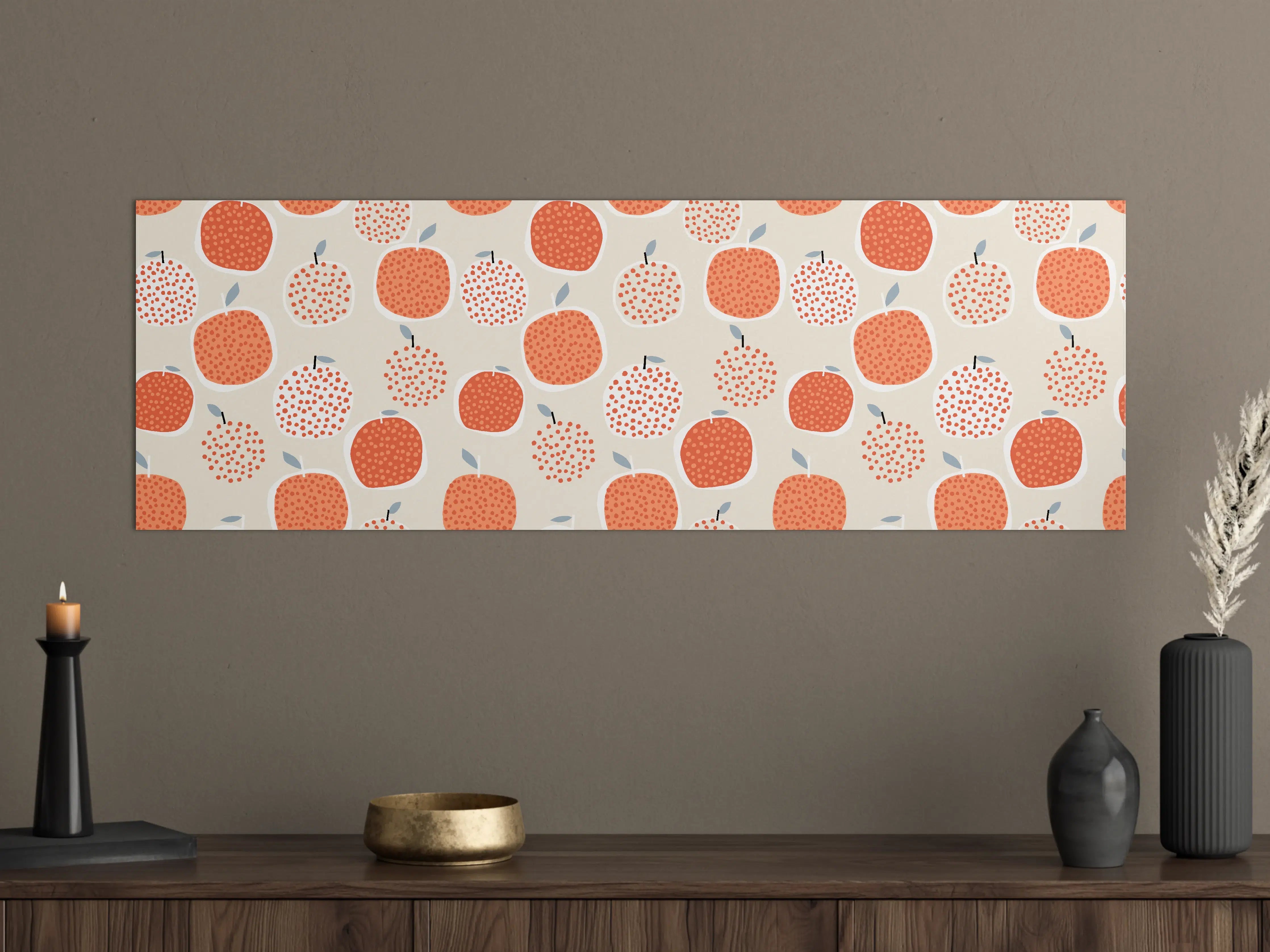 Große Wandbilder - Orangenmuster in Beige