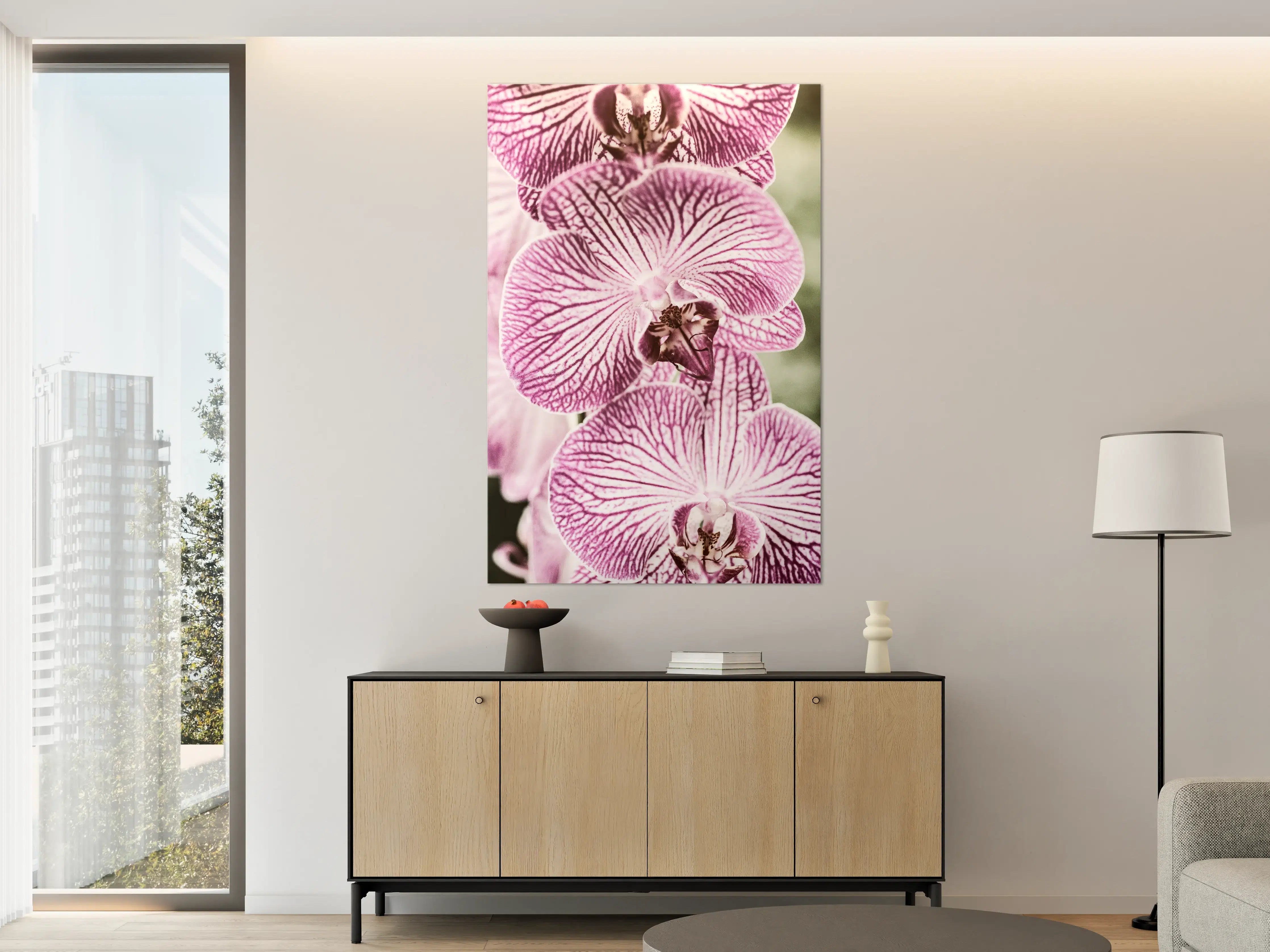 Große Wandbilder - Orchideen Makro Pink-Lila