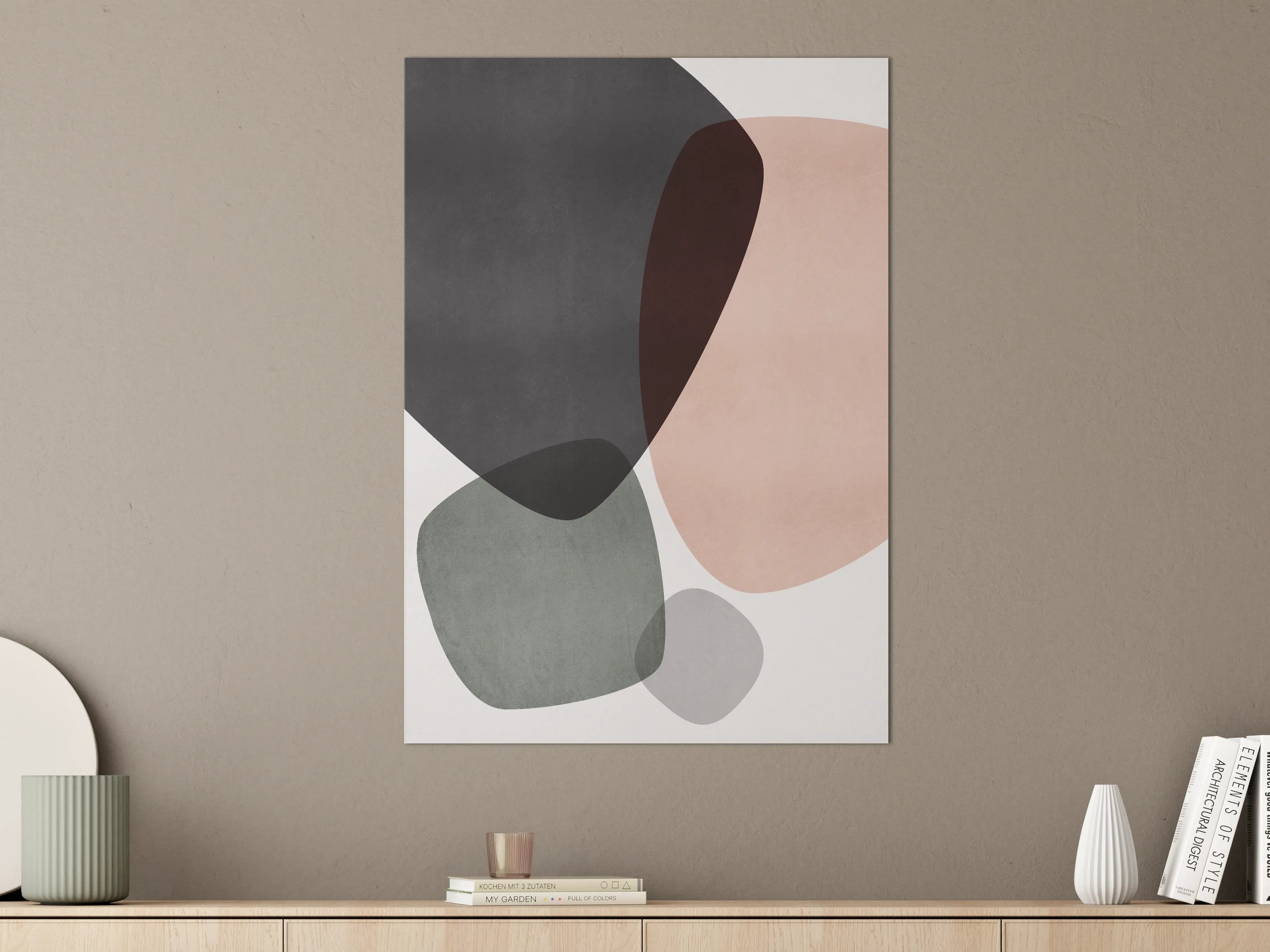 Große Wandbilder - Organische Formen Pastell Minimalismus