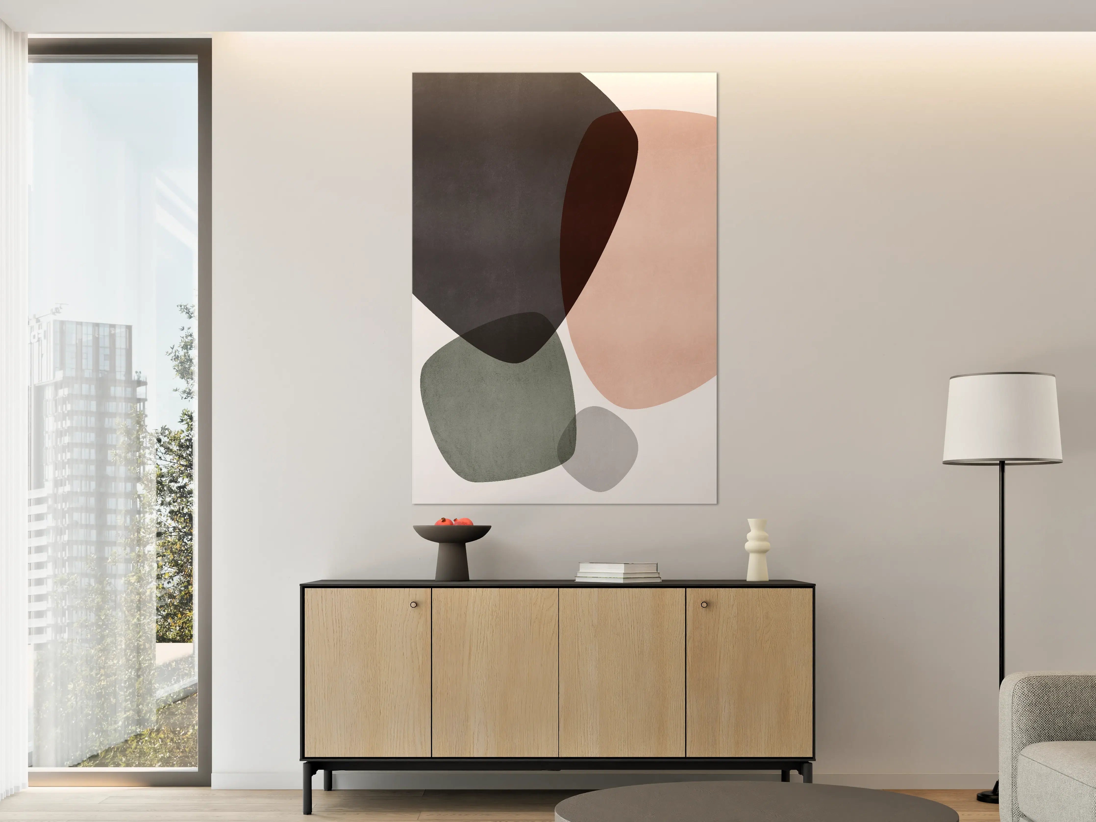 Große Wandbilder - Organische Formen Pastell Minimalismus