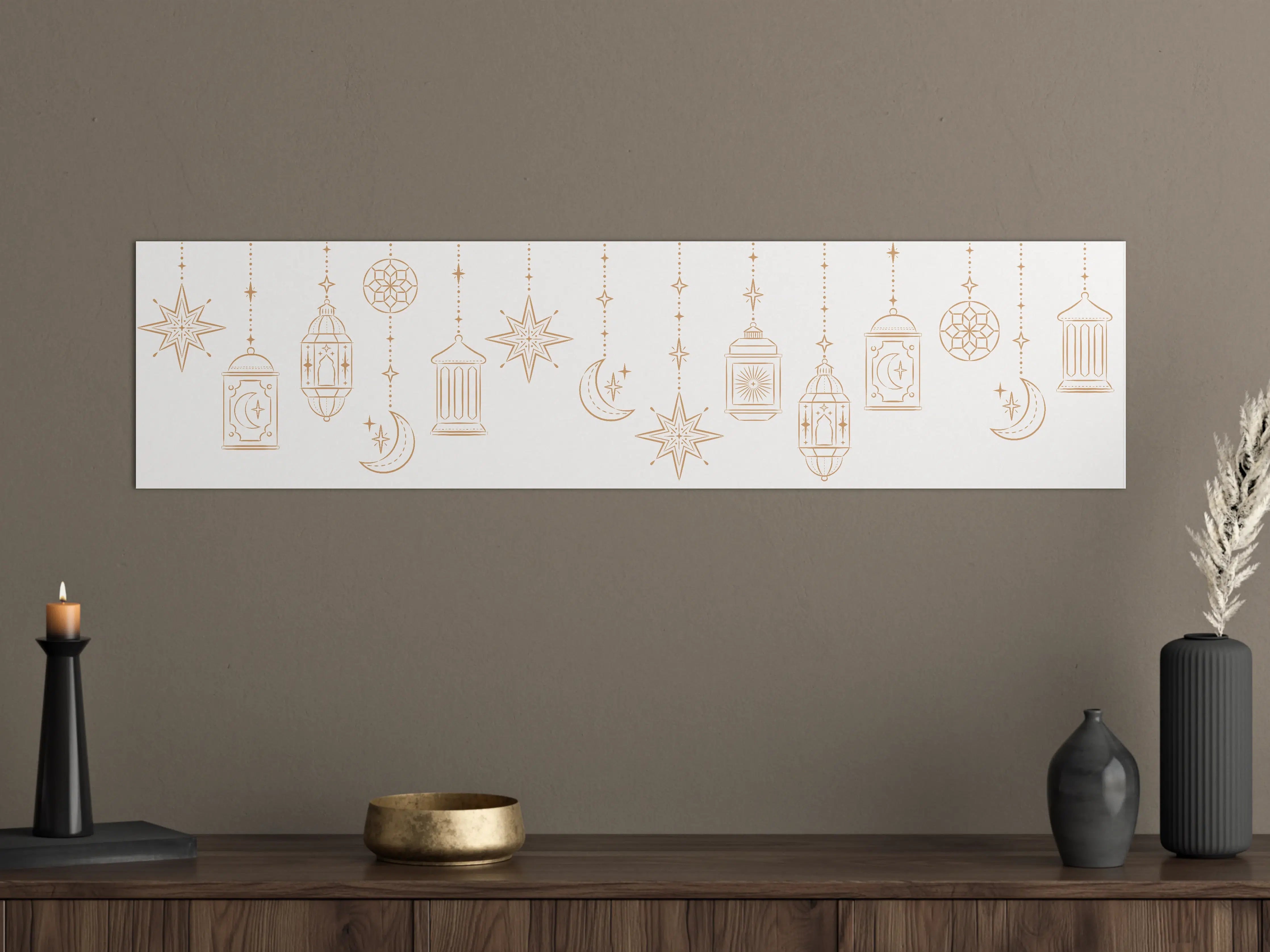 Große Wandbilder - Orientalische Gold Motiv Girlande