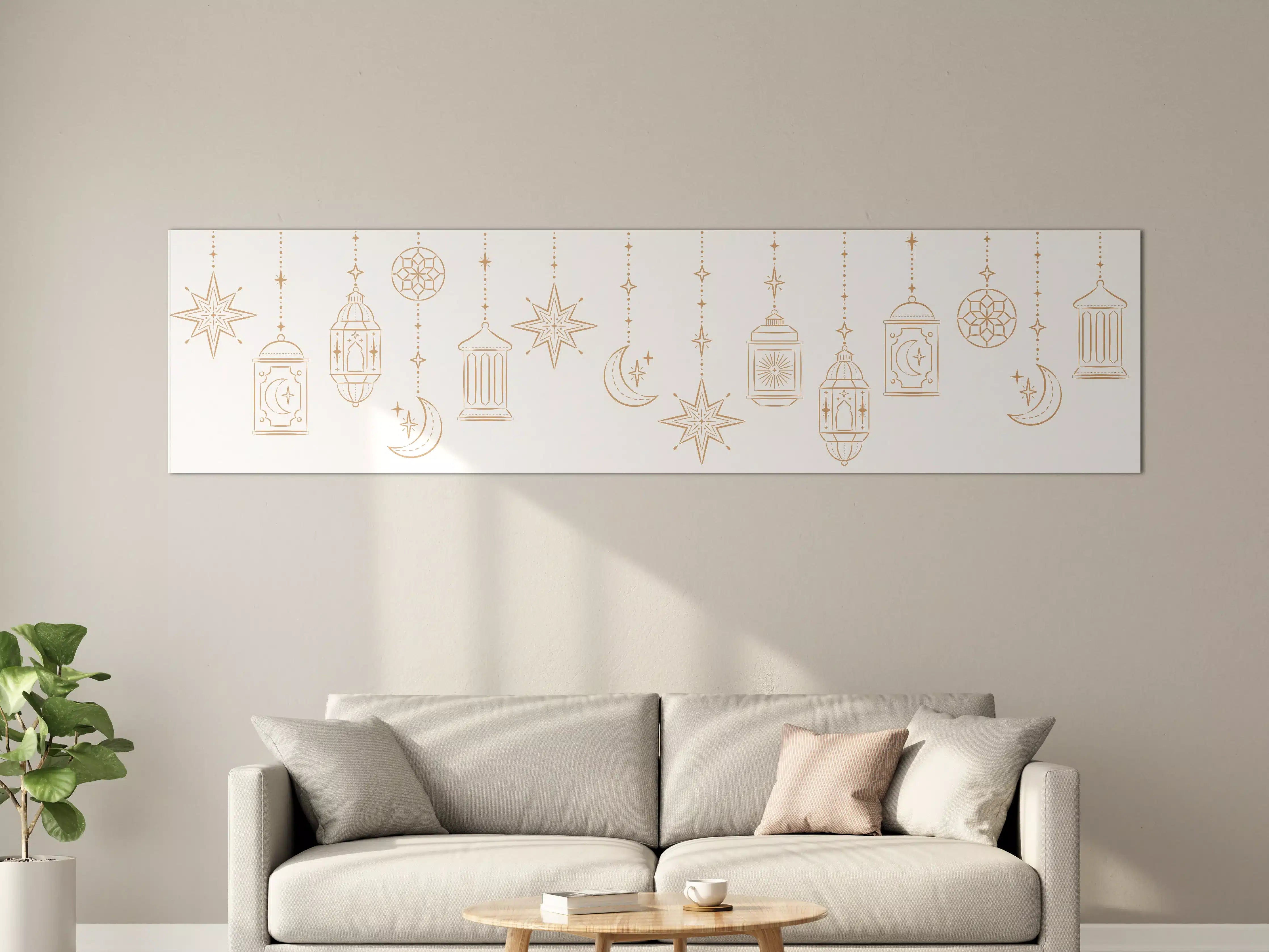 Große Wandbilder - Orientalische Gold Motiv Girlande