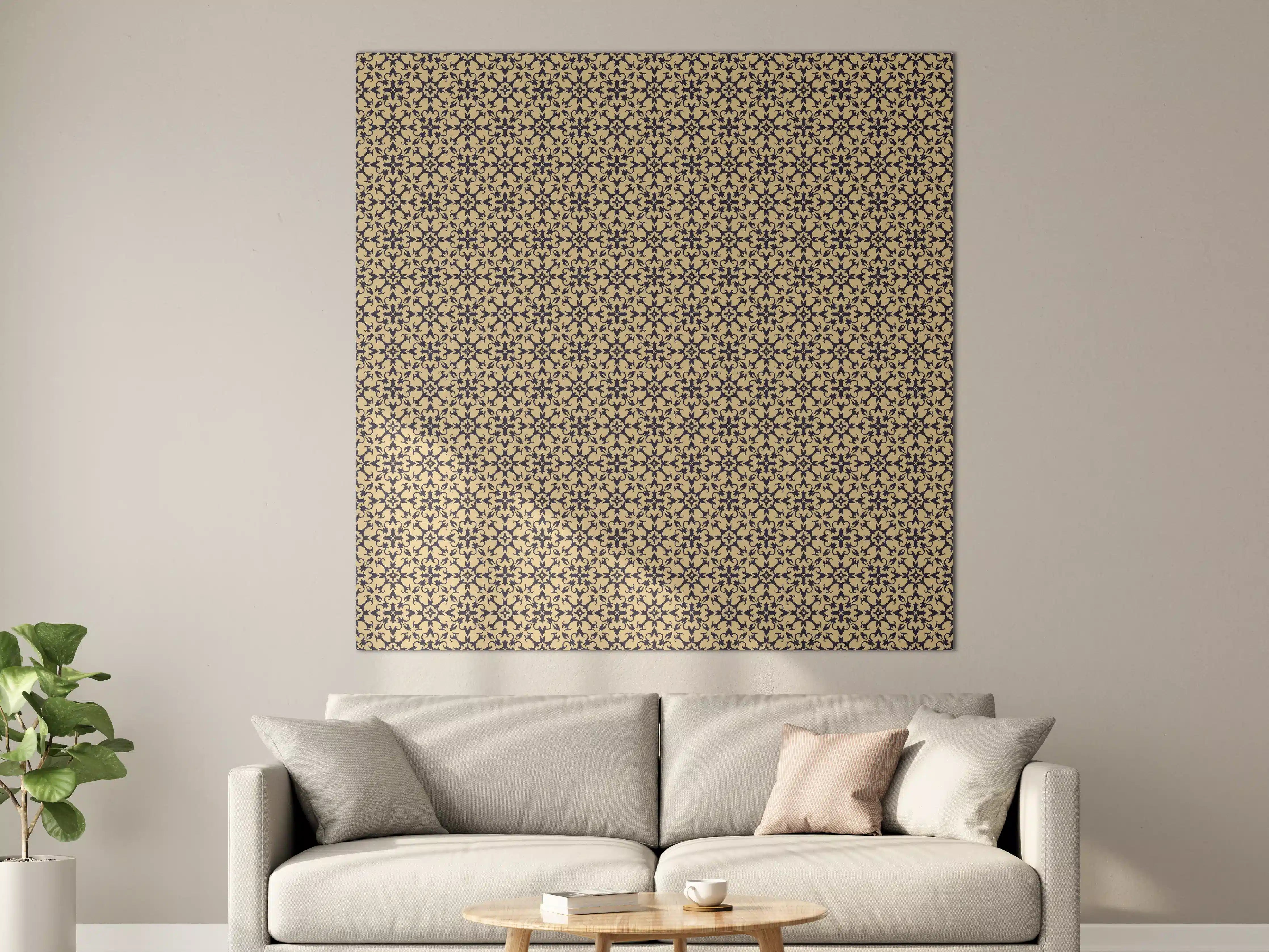 Große Wandbilder - Ornamentales Beige-Muster