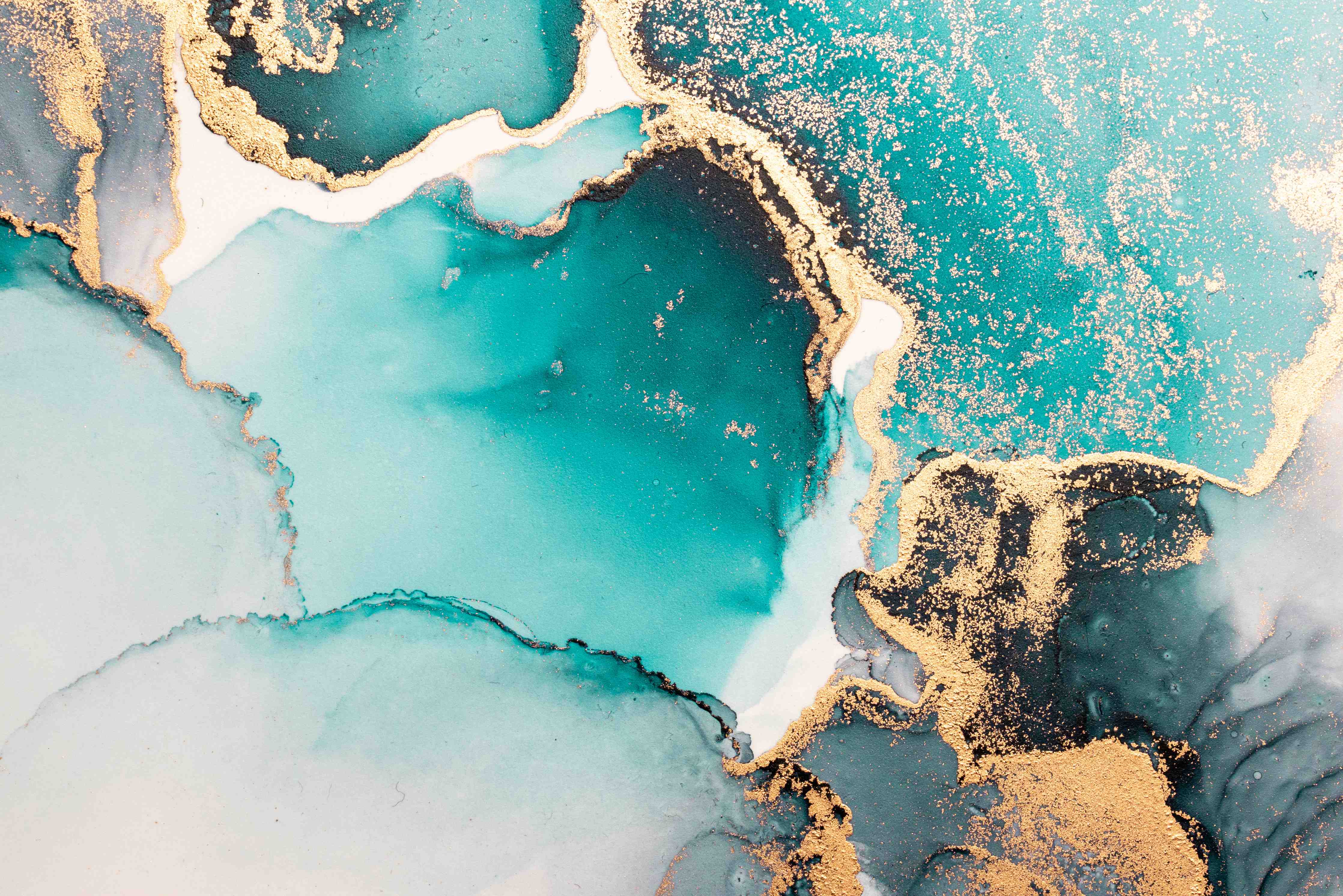 Große Wandbilder-Ozean Blaue Flüssigkunst