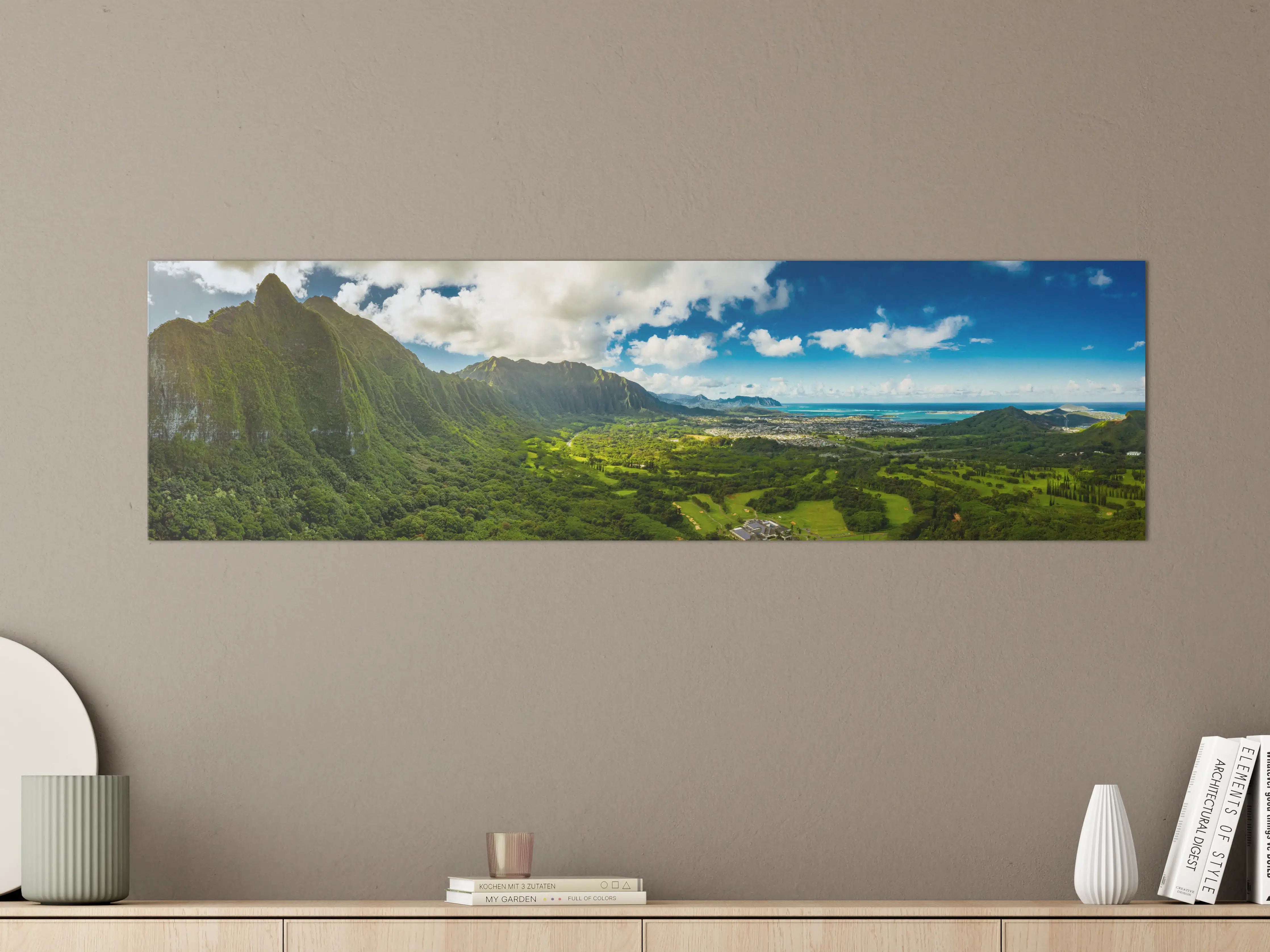 Große Wandbilder - Pali Lookout Klippen in Hawaii