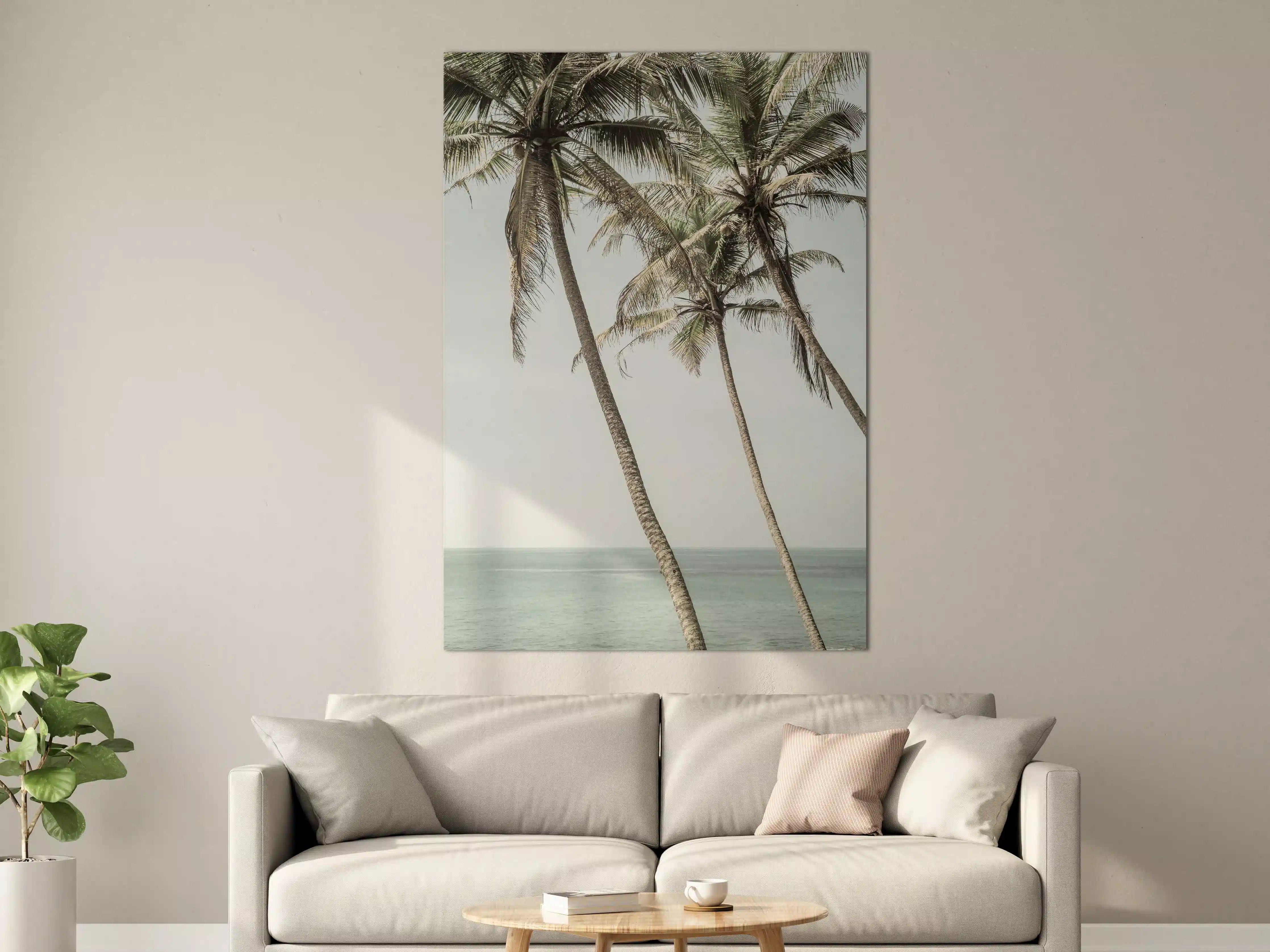 Große Wandbilder - Palmen am Meer
