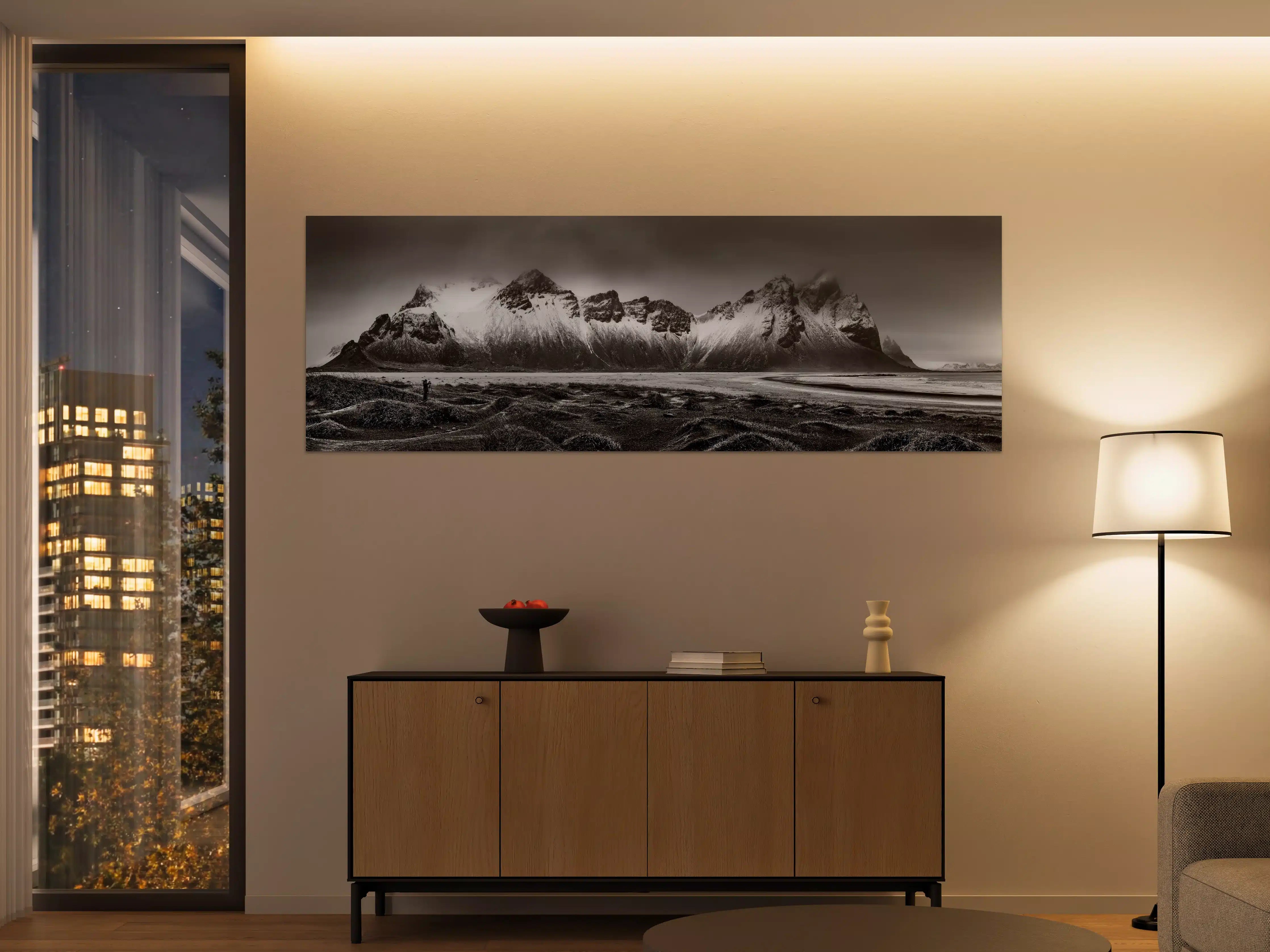 Große Wandbilder - Panorama - Bergkette Vestrahorn