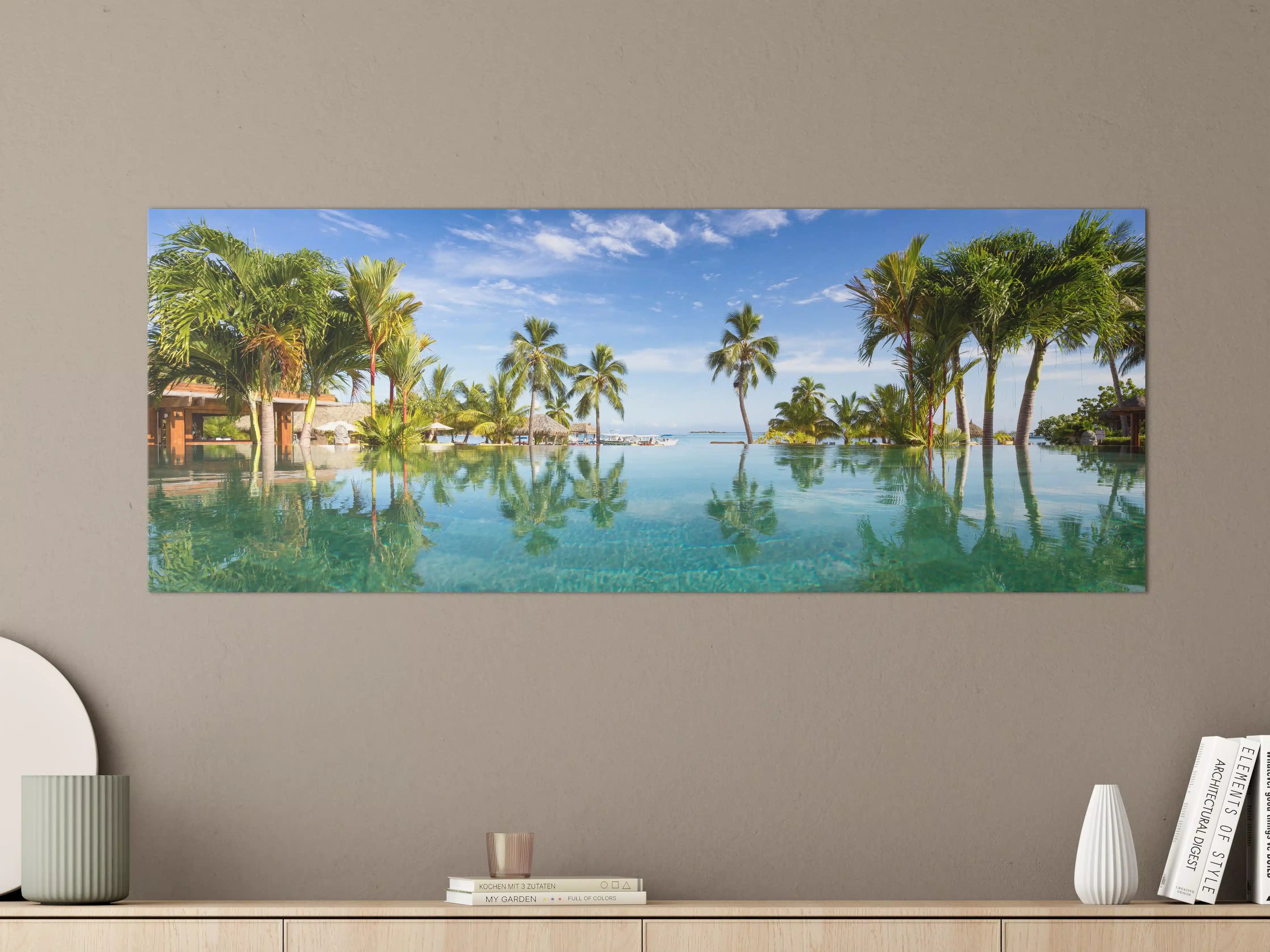 Große Wandbilder - Panorama-Pool in der Karibik