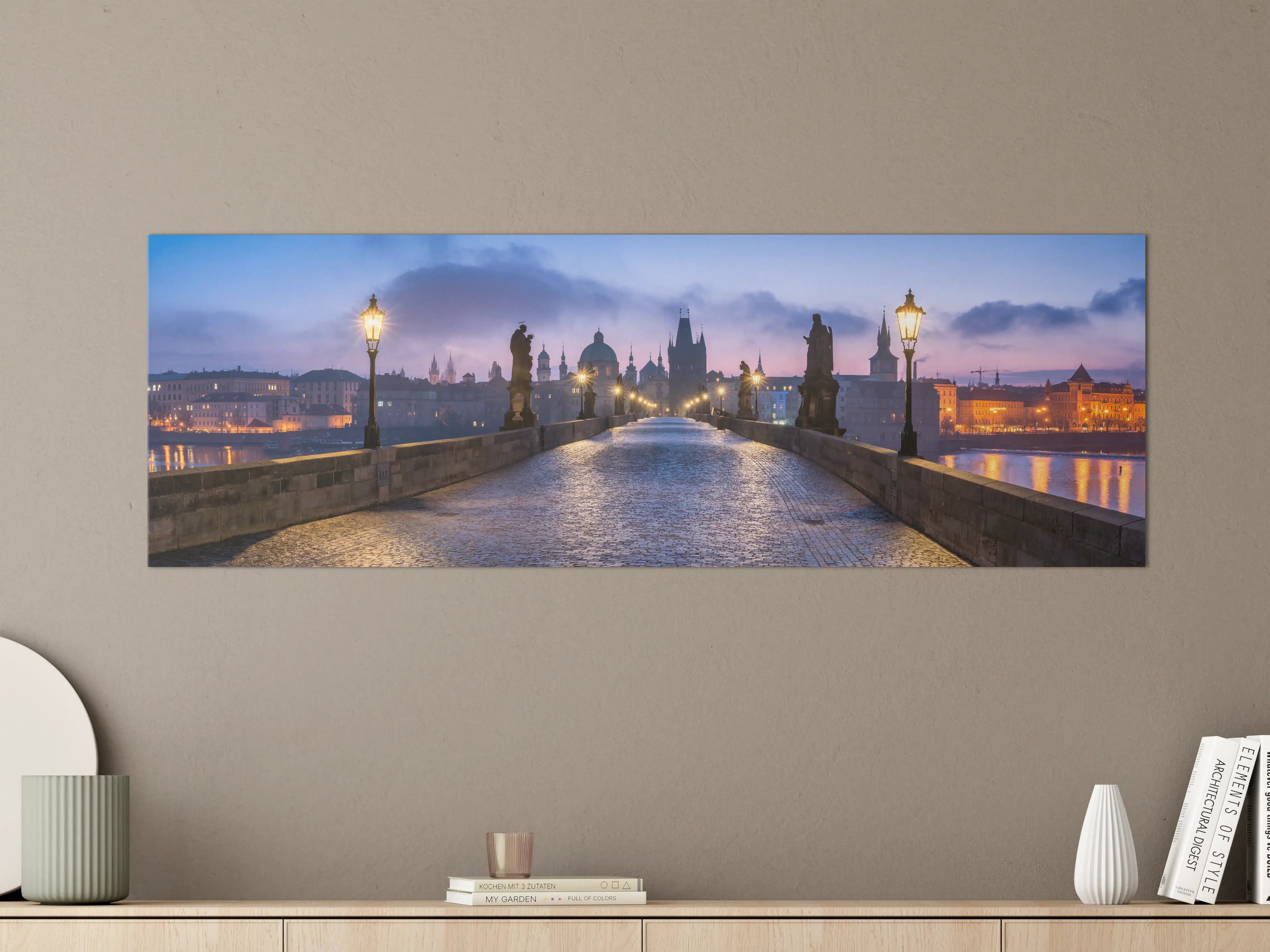 Große Wandbilder - Panorama der Karlsbrücke in Prag