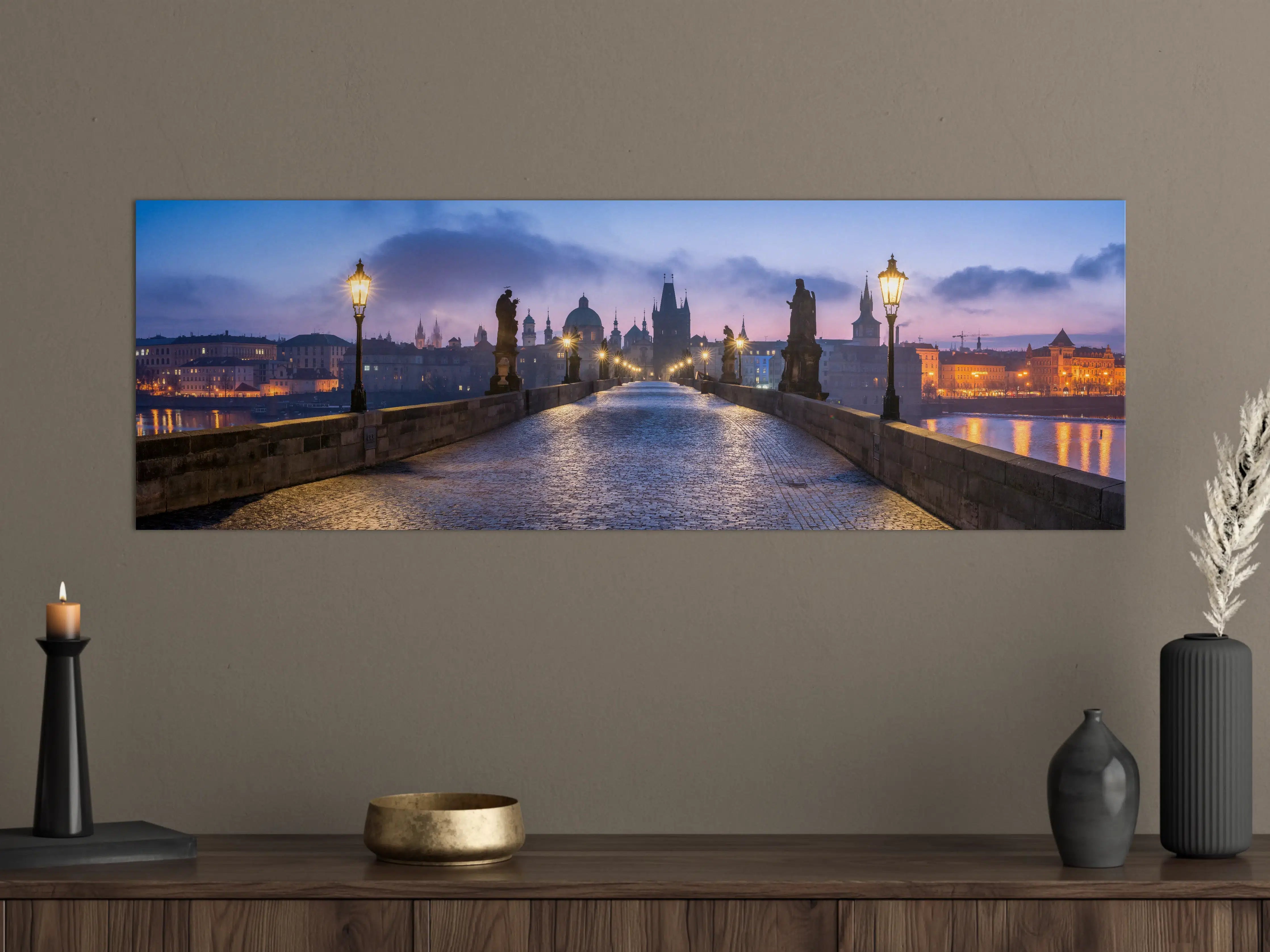 Große Wandbilder - Panorama der Karlsbrücke in Prag