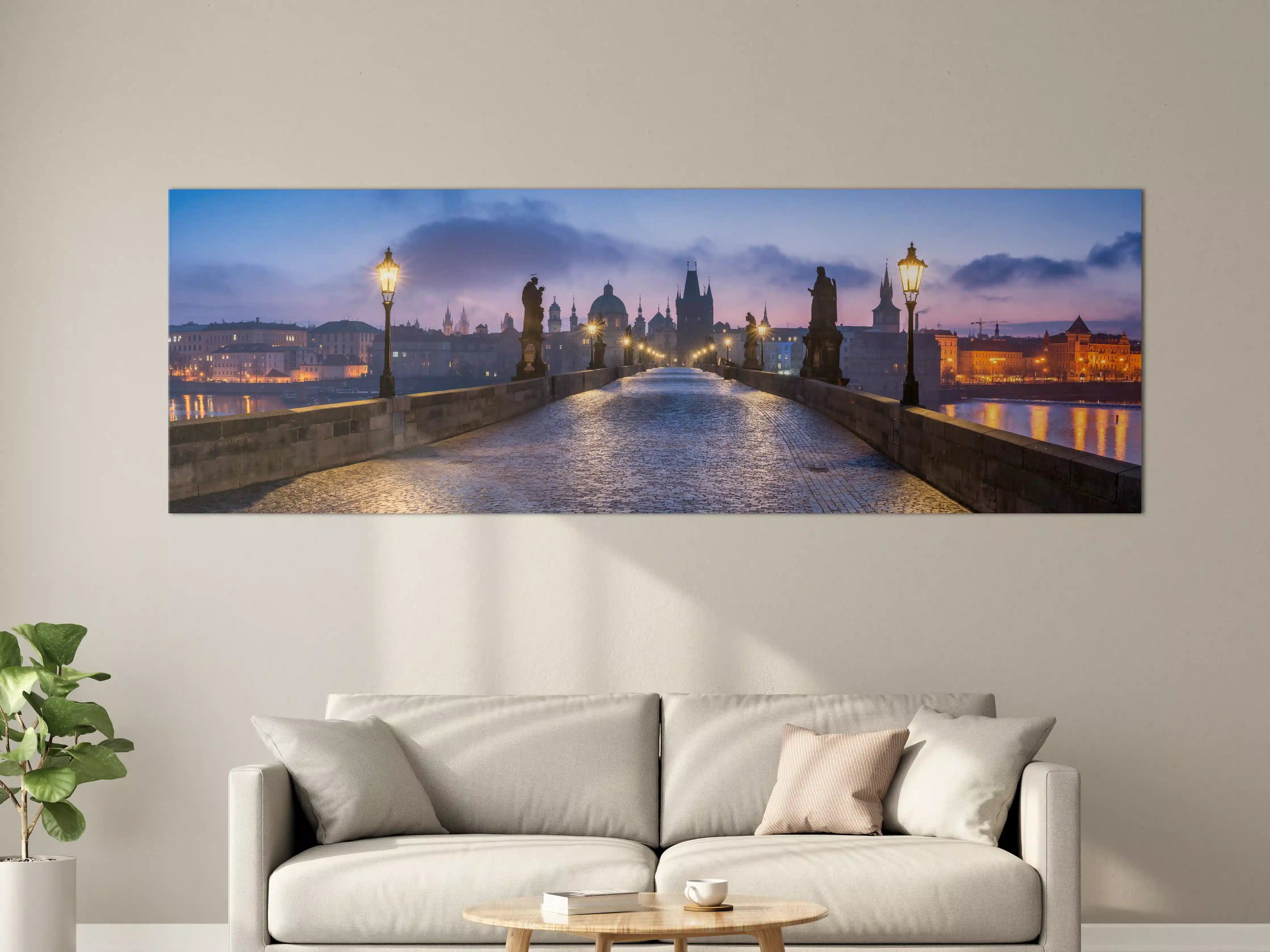 Große Wandbilder - Panorama der Karlsbrücke in Prag