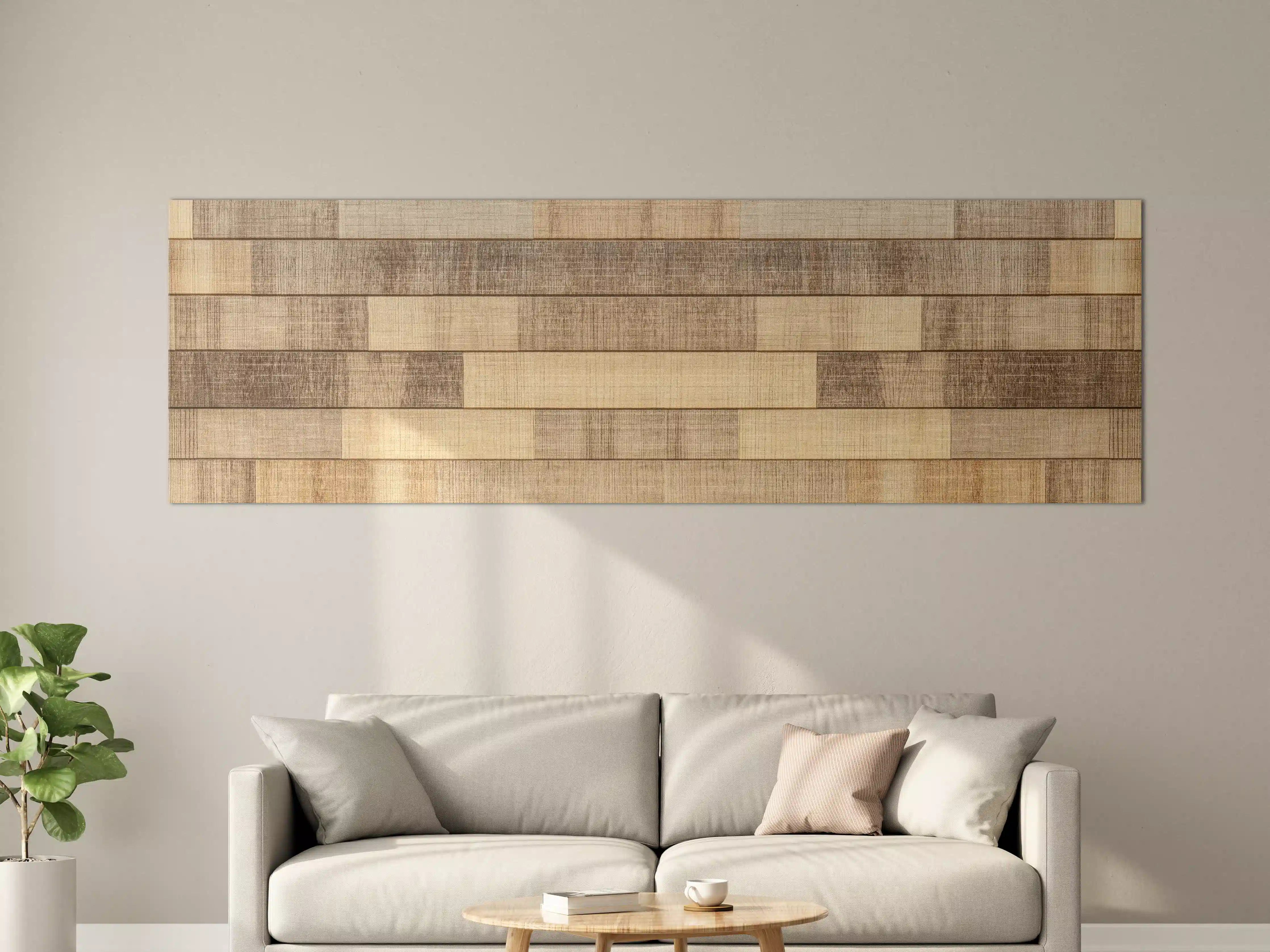 Große Wandbilder - Panorama der braunen Holzplanken