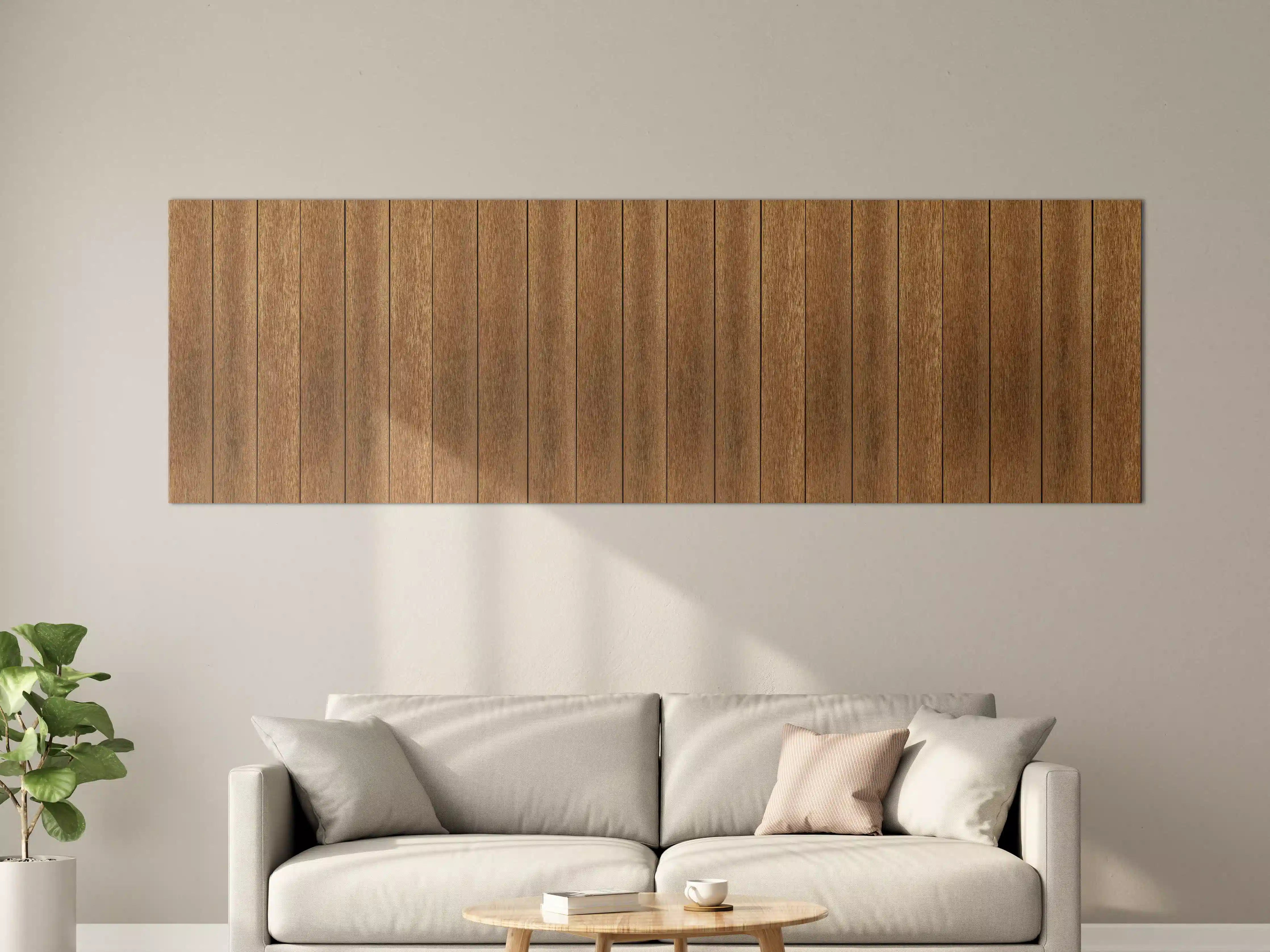 Große Wandbilder - Panorama der braunen Vintage Holzwand