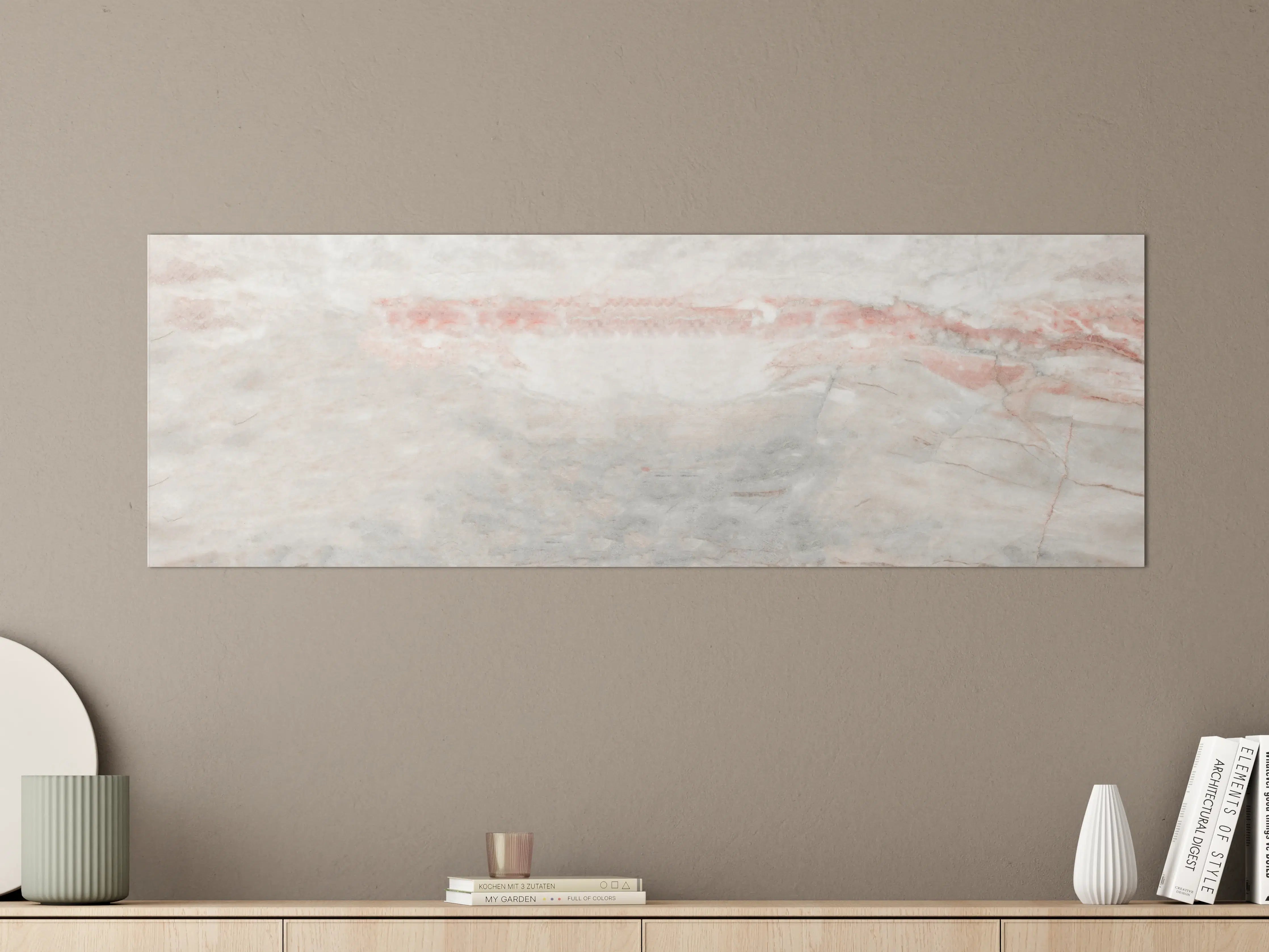 Große Wandbilder - Panorama der grauen Marmor Textur