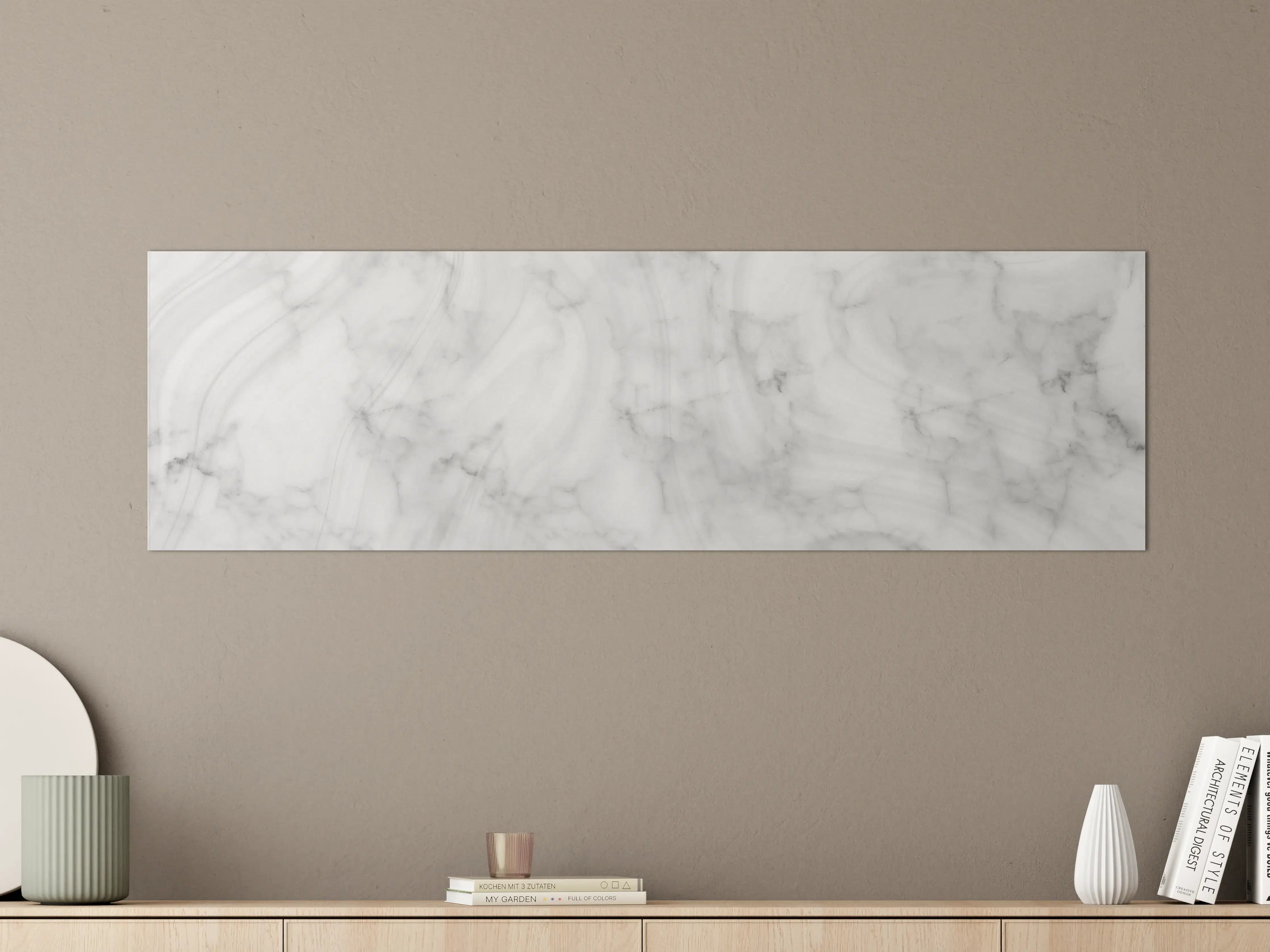 Große Wandbilder - Panorama grauer Marmor Hintergrund