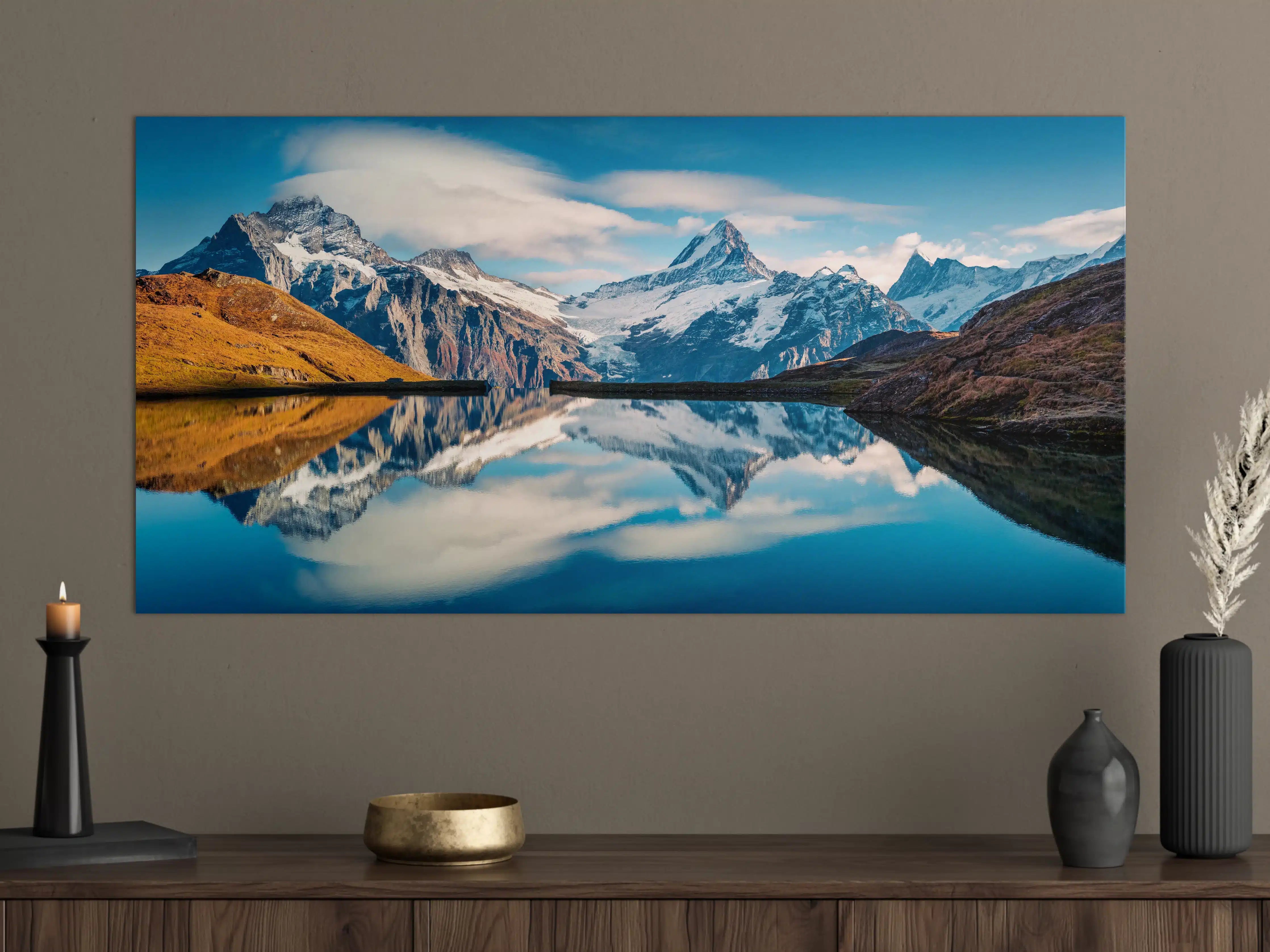 Große Wandbilder - Panoramablick auf Bachalpsee