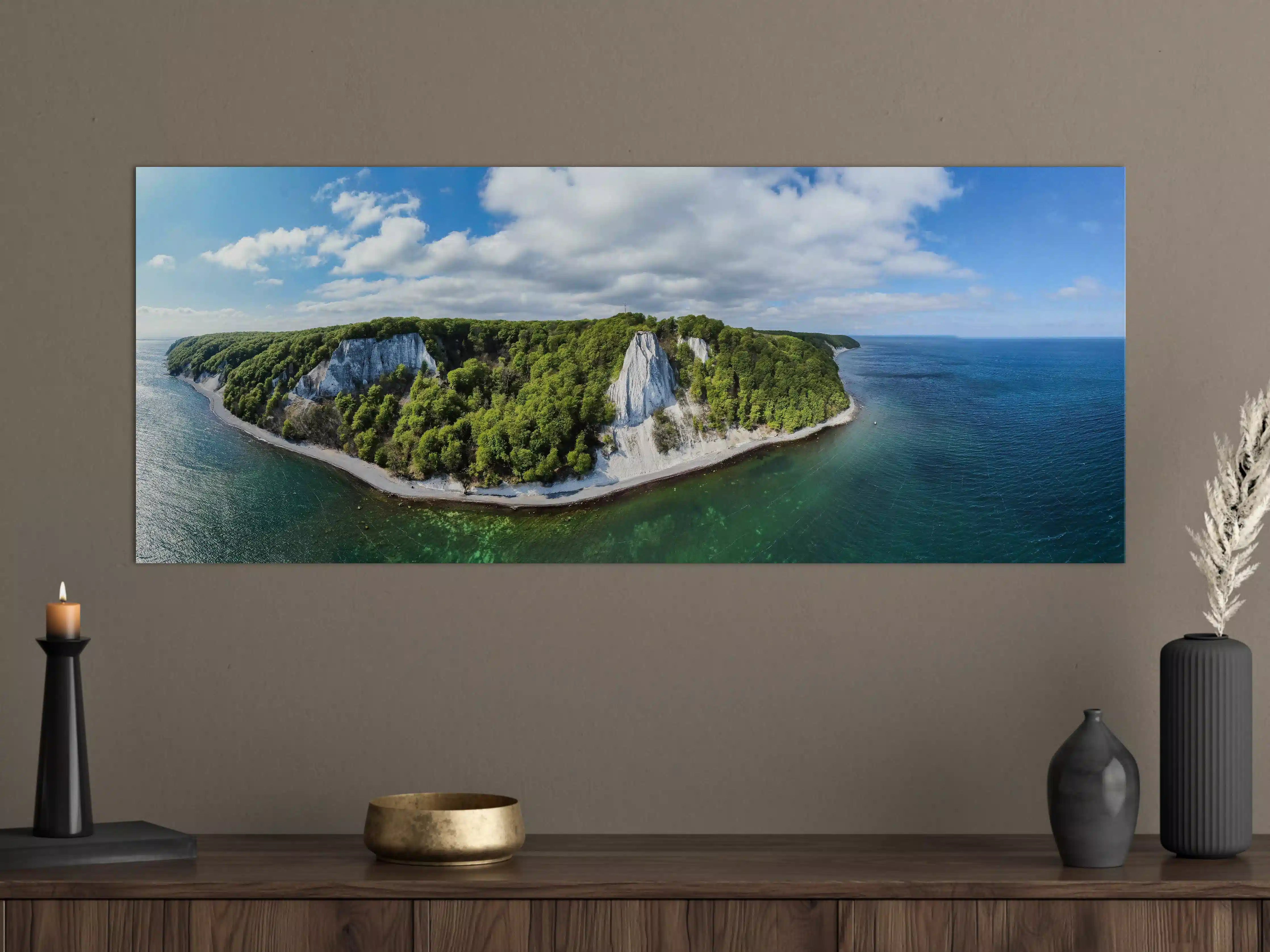Große Wandbilder - Panoramablick auf den Königsstuhl - Rügen