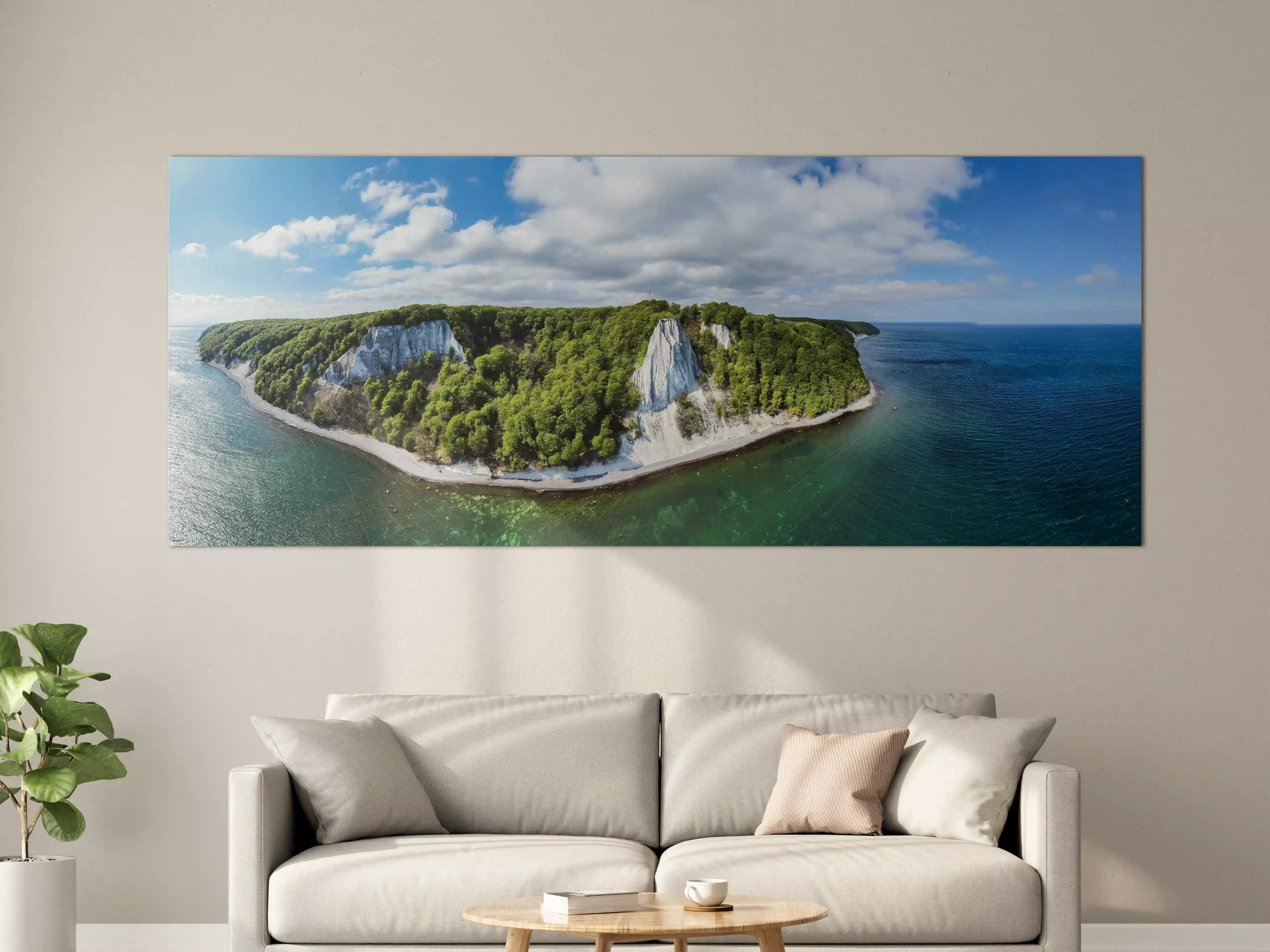 Große Wandbilder - Panoramablick auf den Königsstuhl - Rügen
