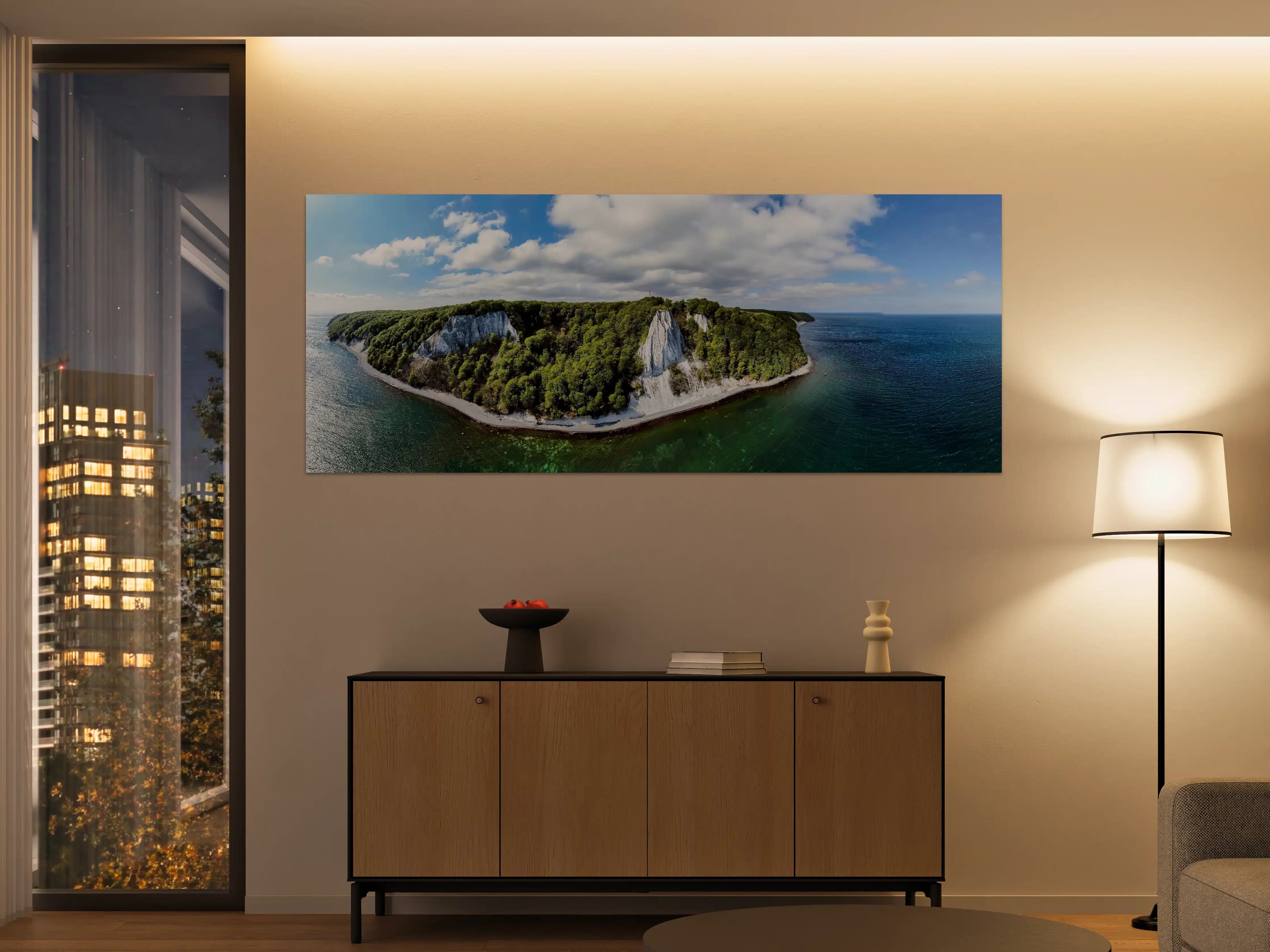 Große Wandbilder - Panoramablick auf den Königsstuhl - Rügen