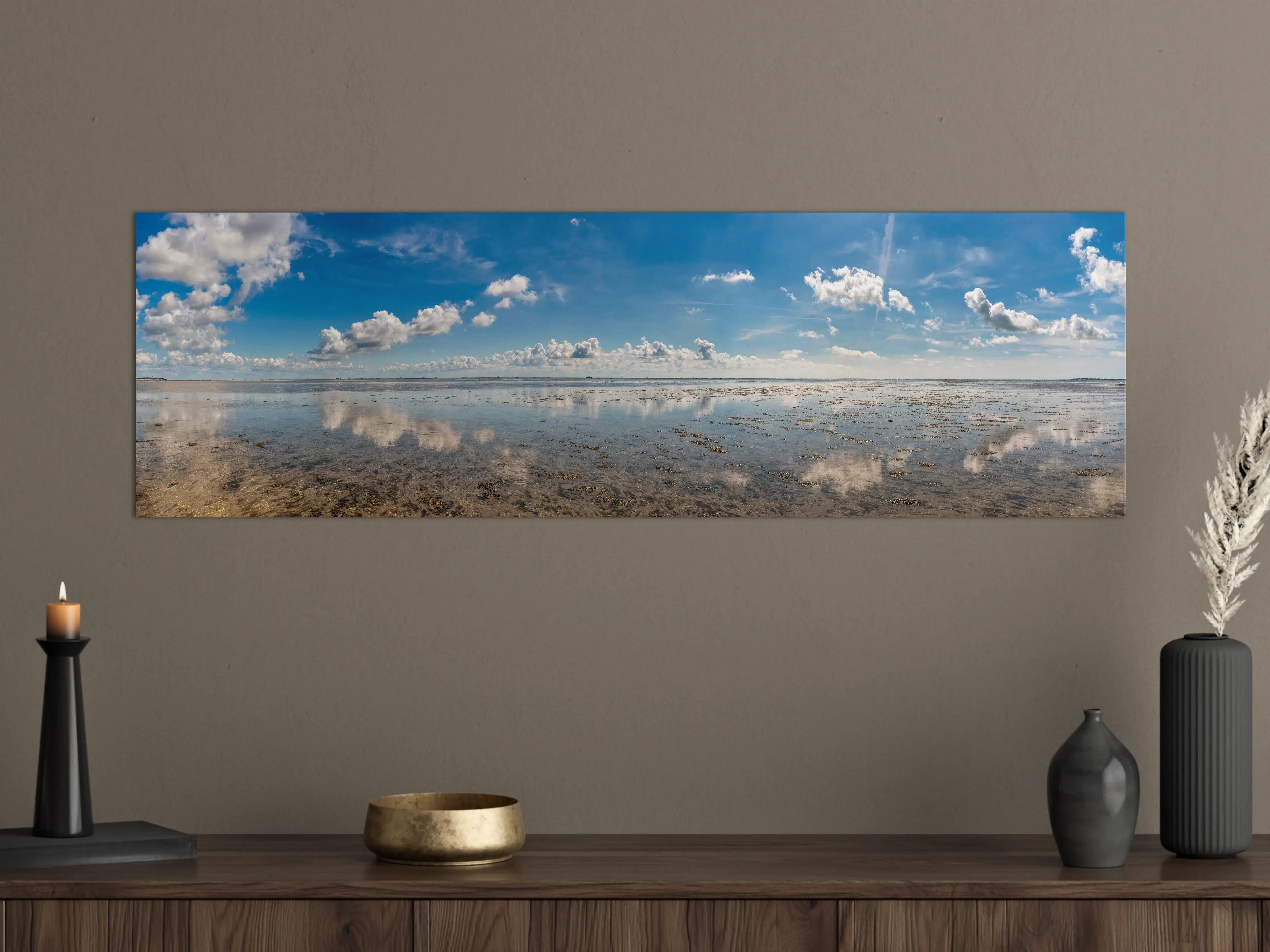 Große Wandbilder - Panoramablick auf den ruhigen Ozean