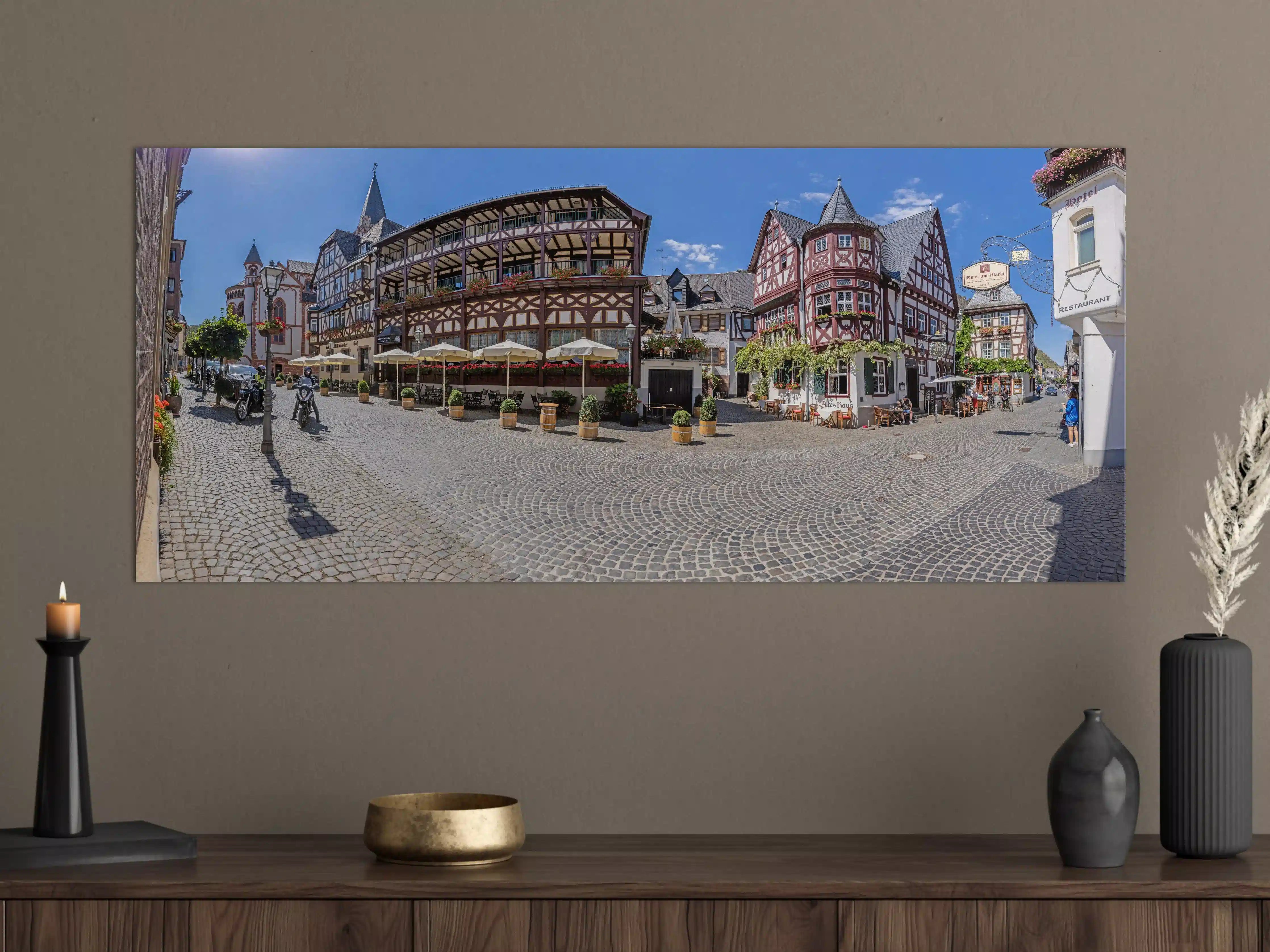 Große Wandbilder - Panoramablick über Bacharach