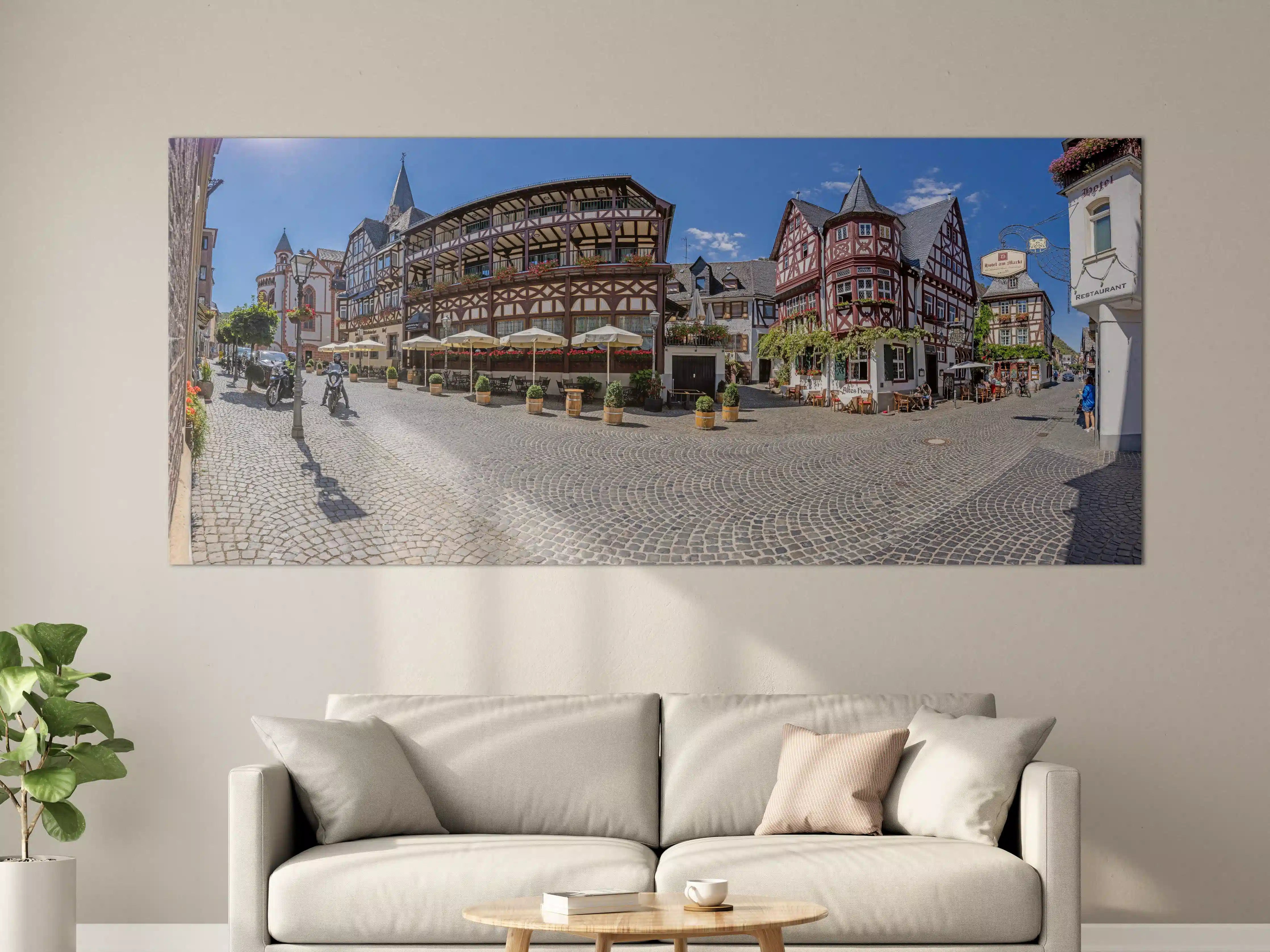 Große Wandbilder - Panoramablick über Bacharach