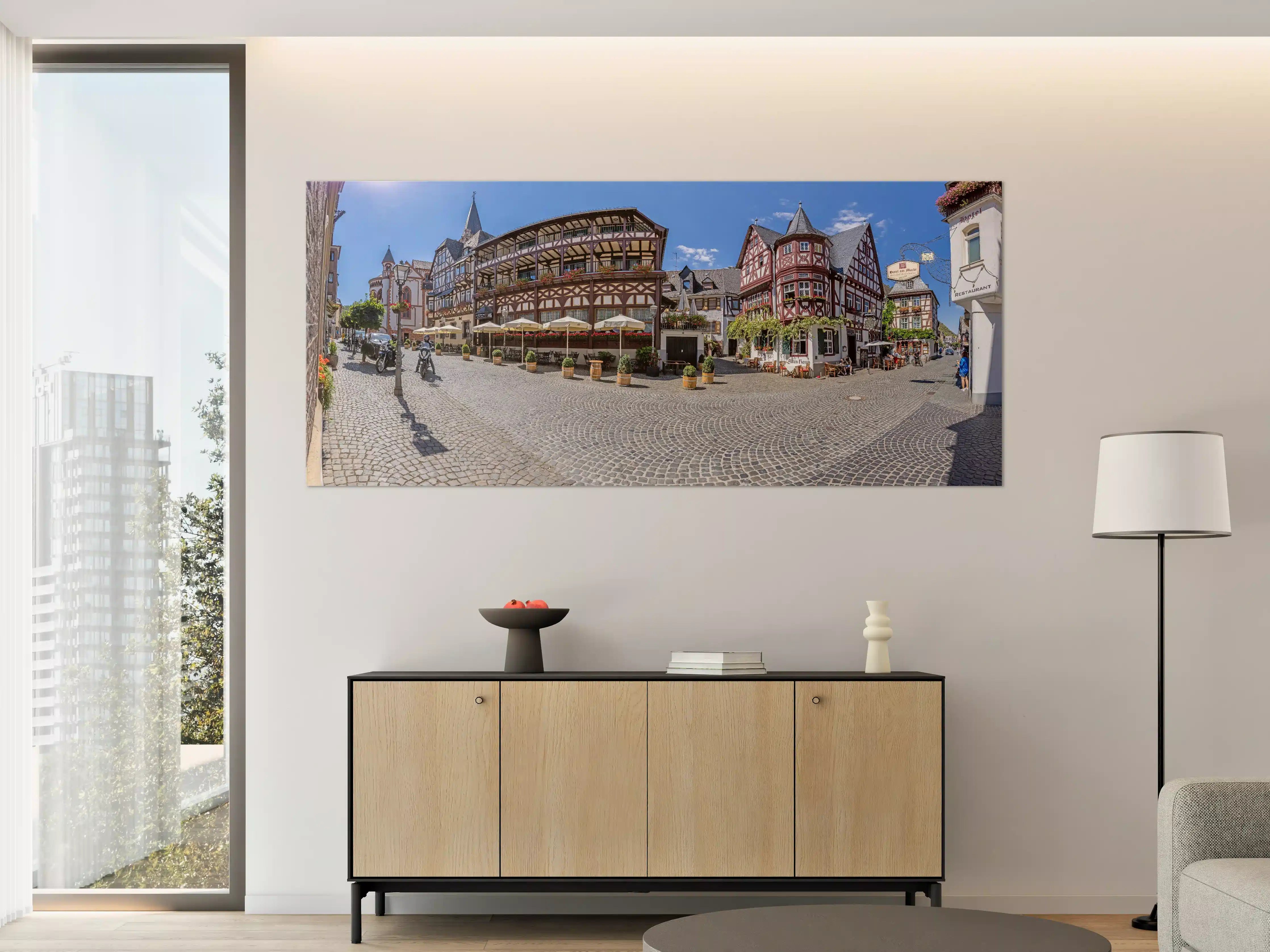 Große Wandbilder - Panoramablick über Bacharach