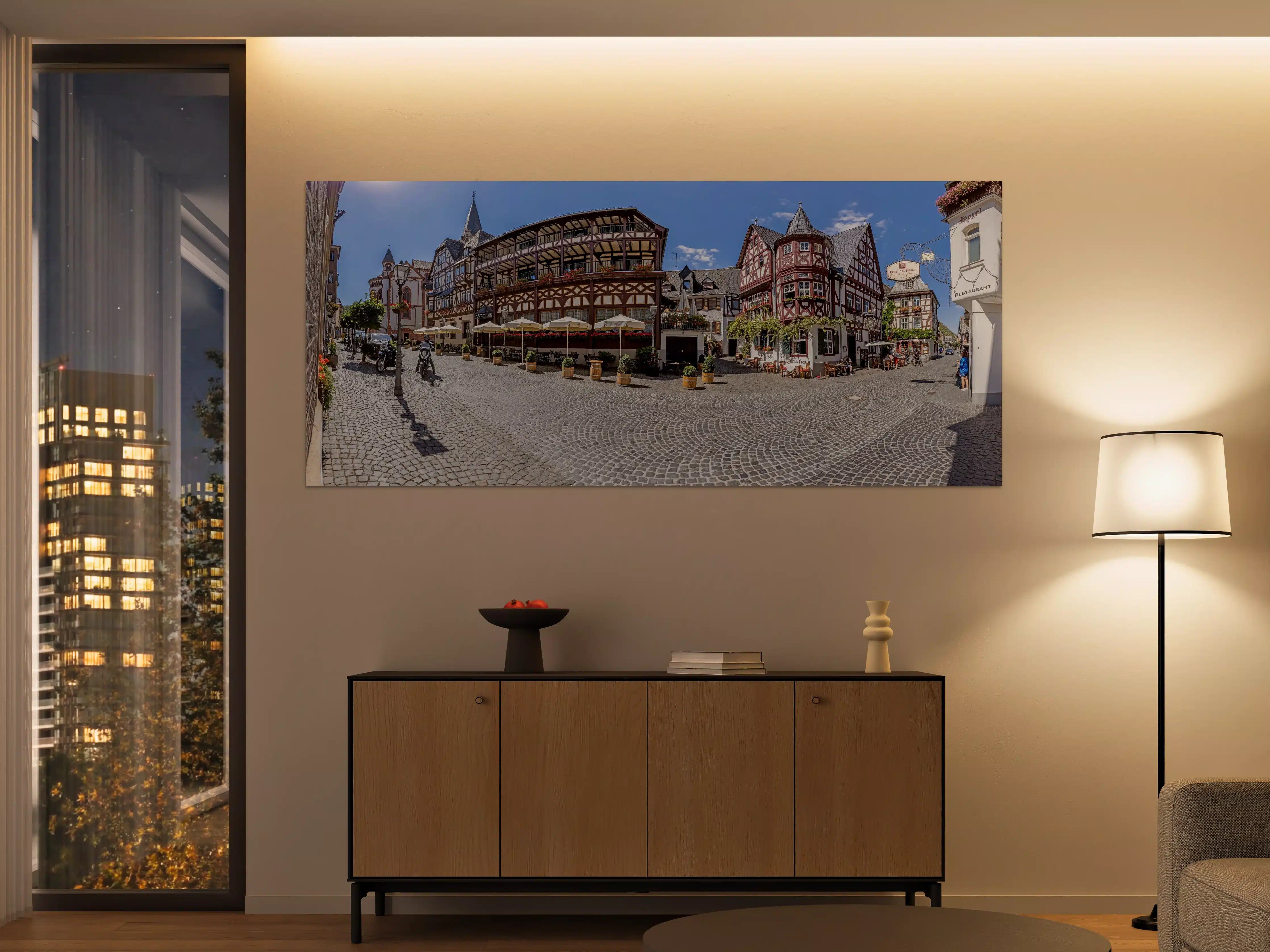 Große Wandbilder - Panoramablick über Bacharach