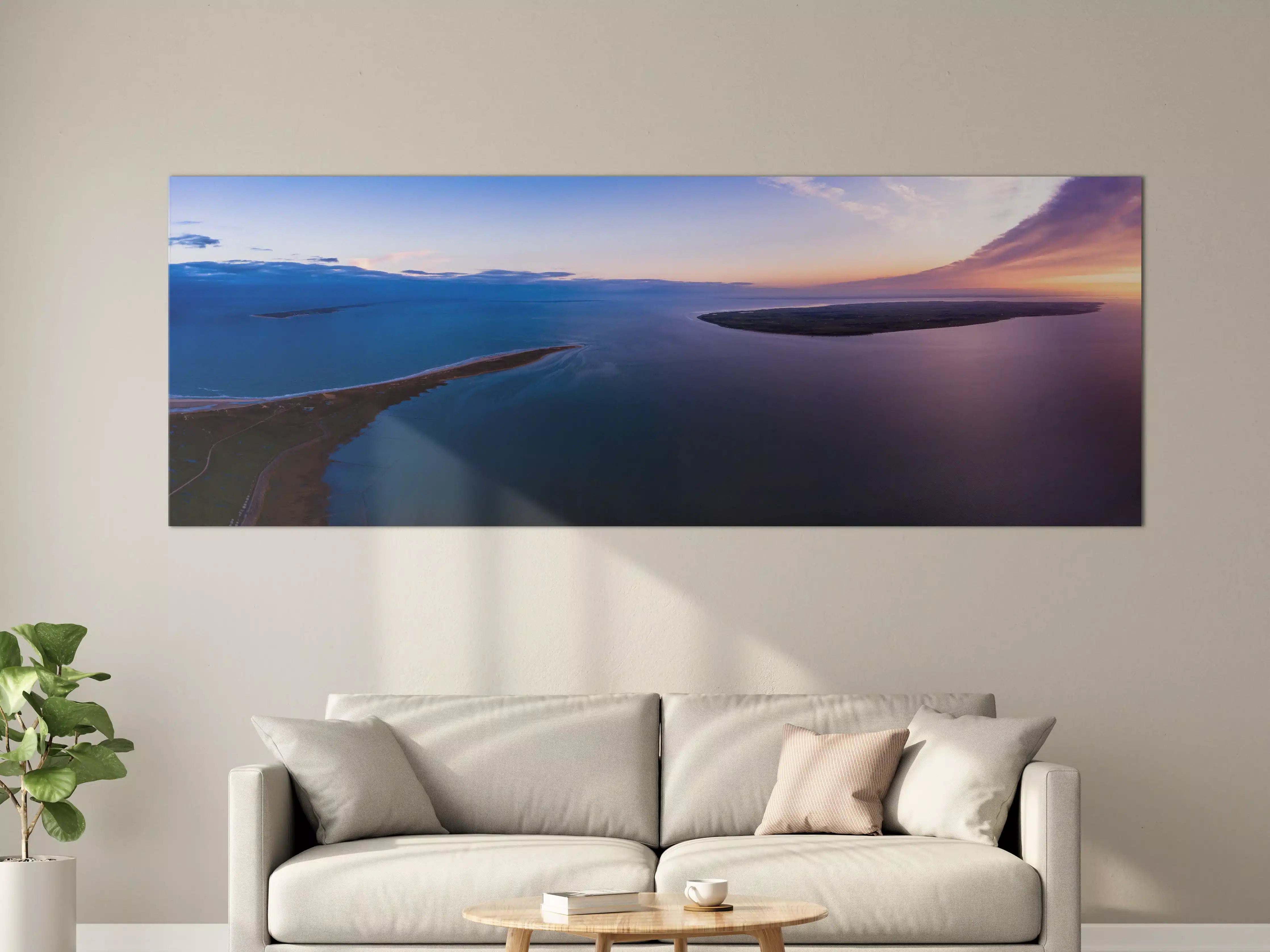 Große Wandbilder - Panoramablick über friedliche Wasserlandschaft