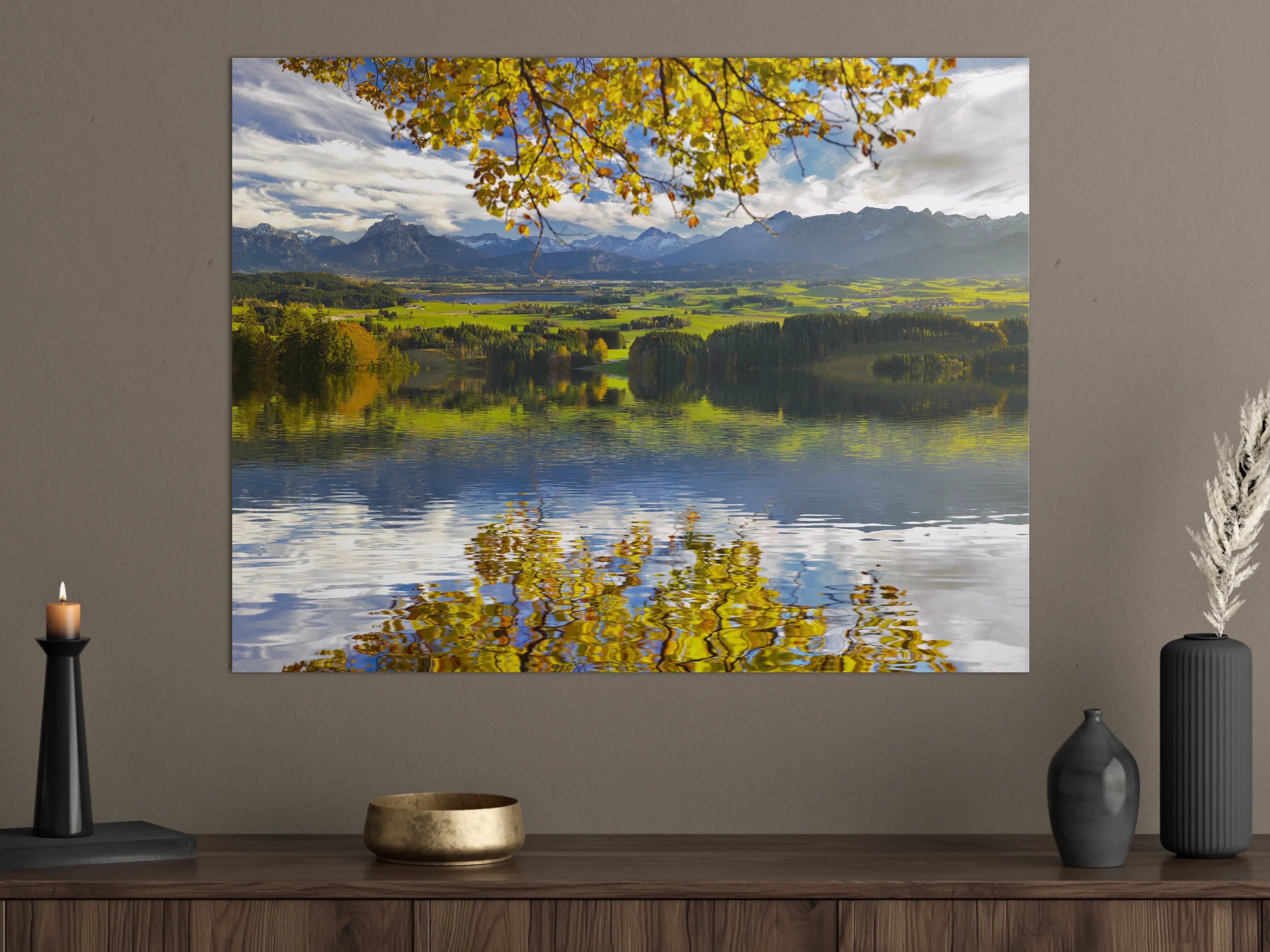 Große Wandbilder - Panoramalandschaft in Bayern im Herbst
