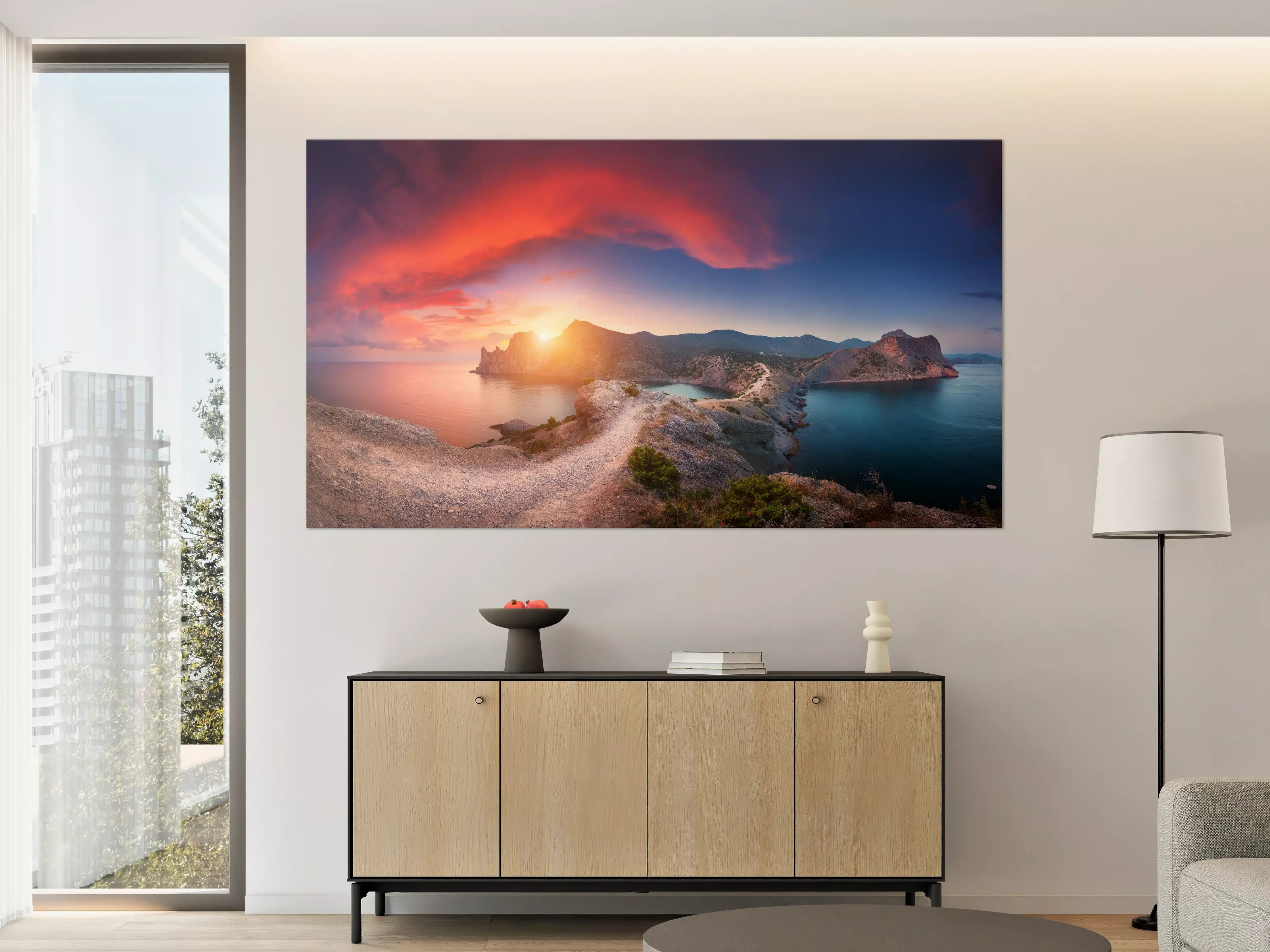 Große Wandbilder - Panoramalandschaft mit Bergen