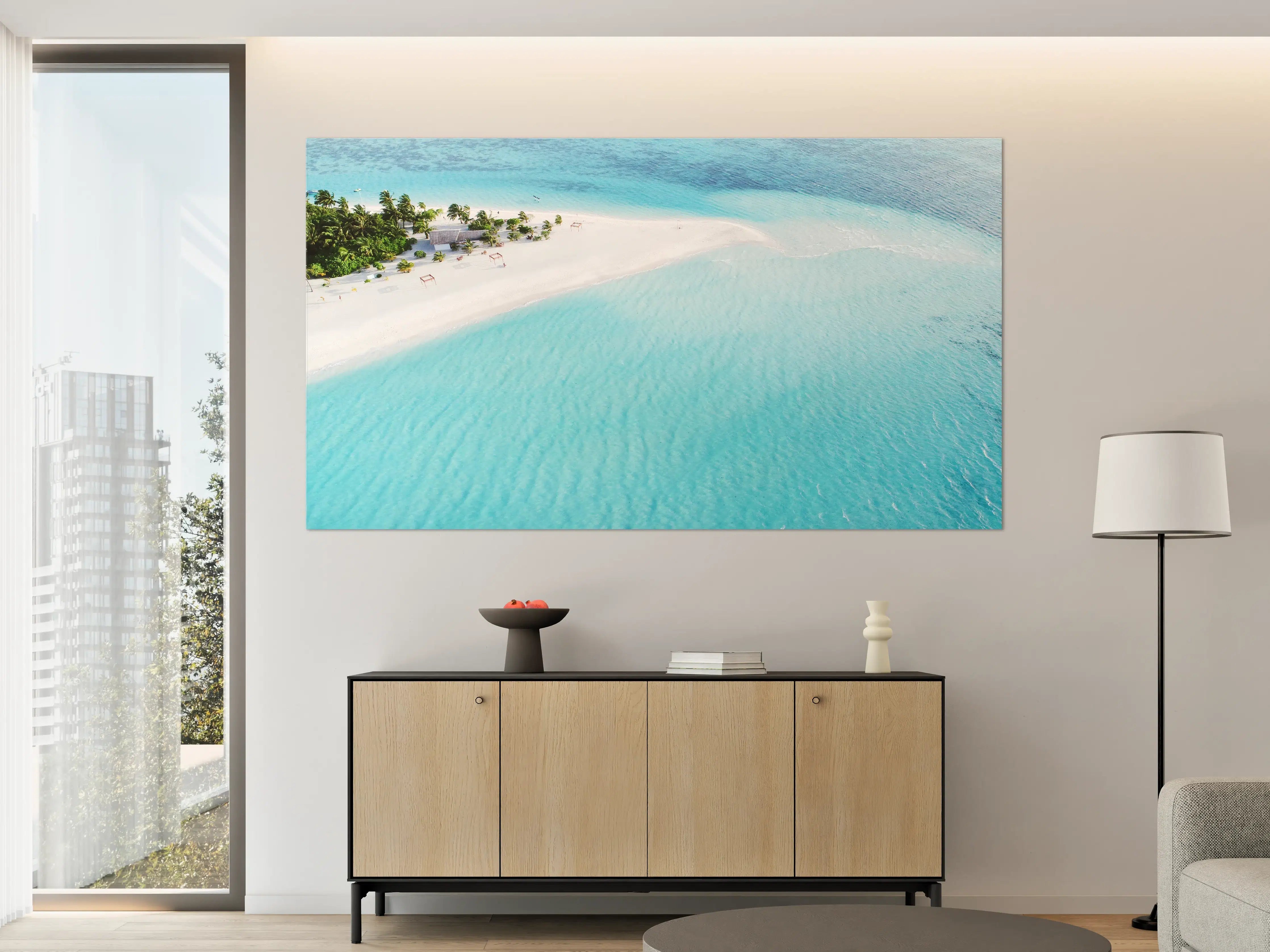 Große Wandbilder - Paradiesischer Strand in den Malediven