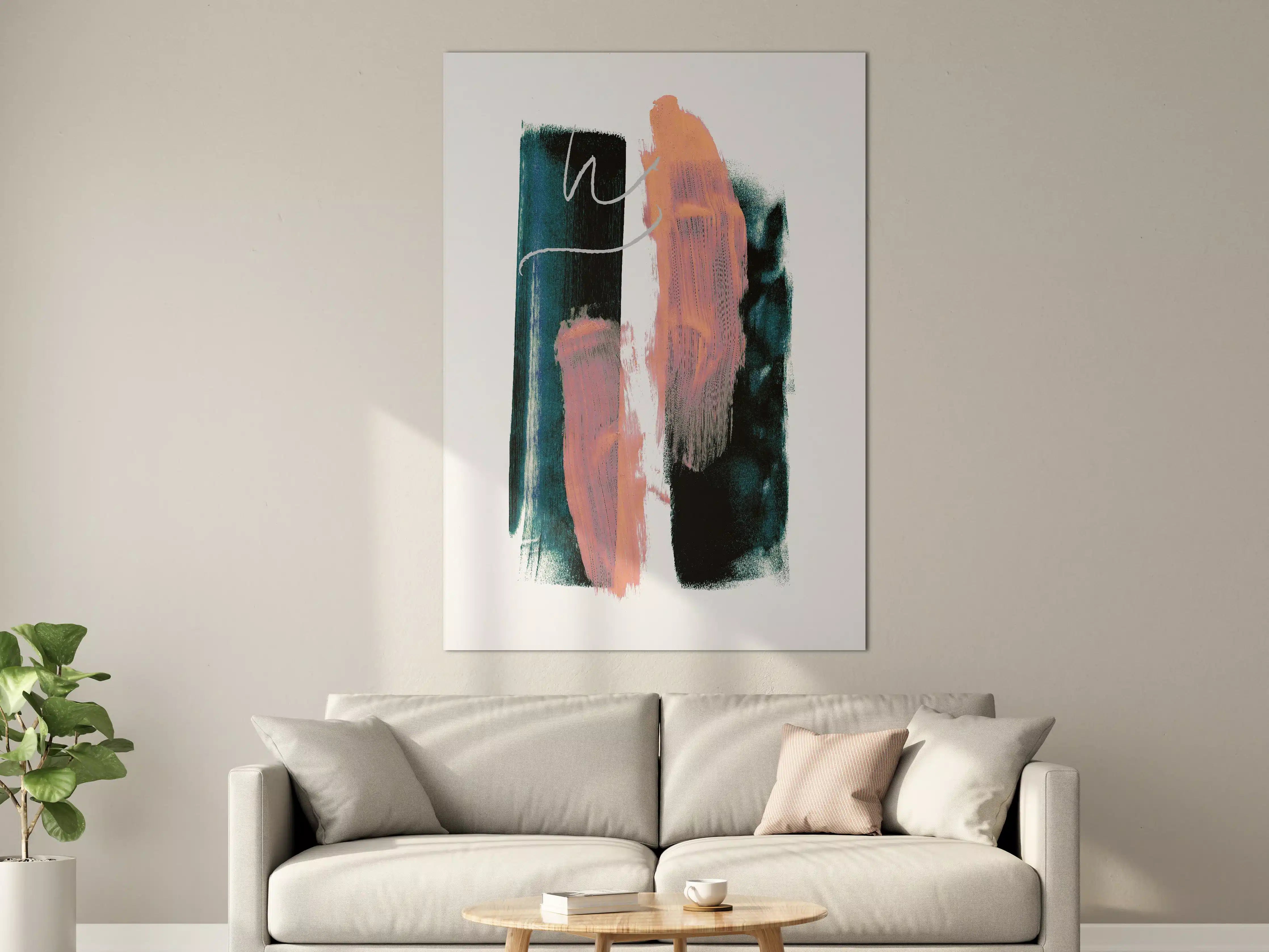 Große Wandbilder - Pastell Abstrakte Pinselkunst