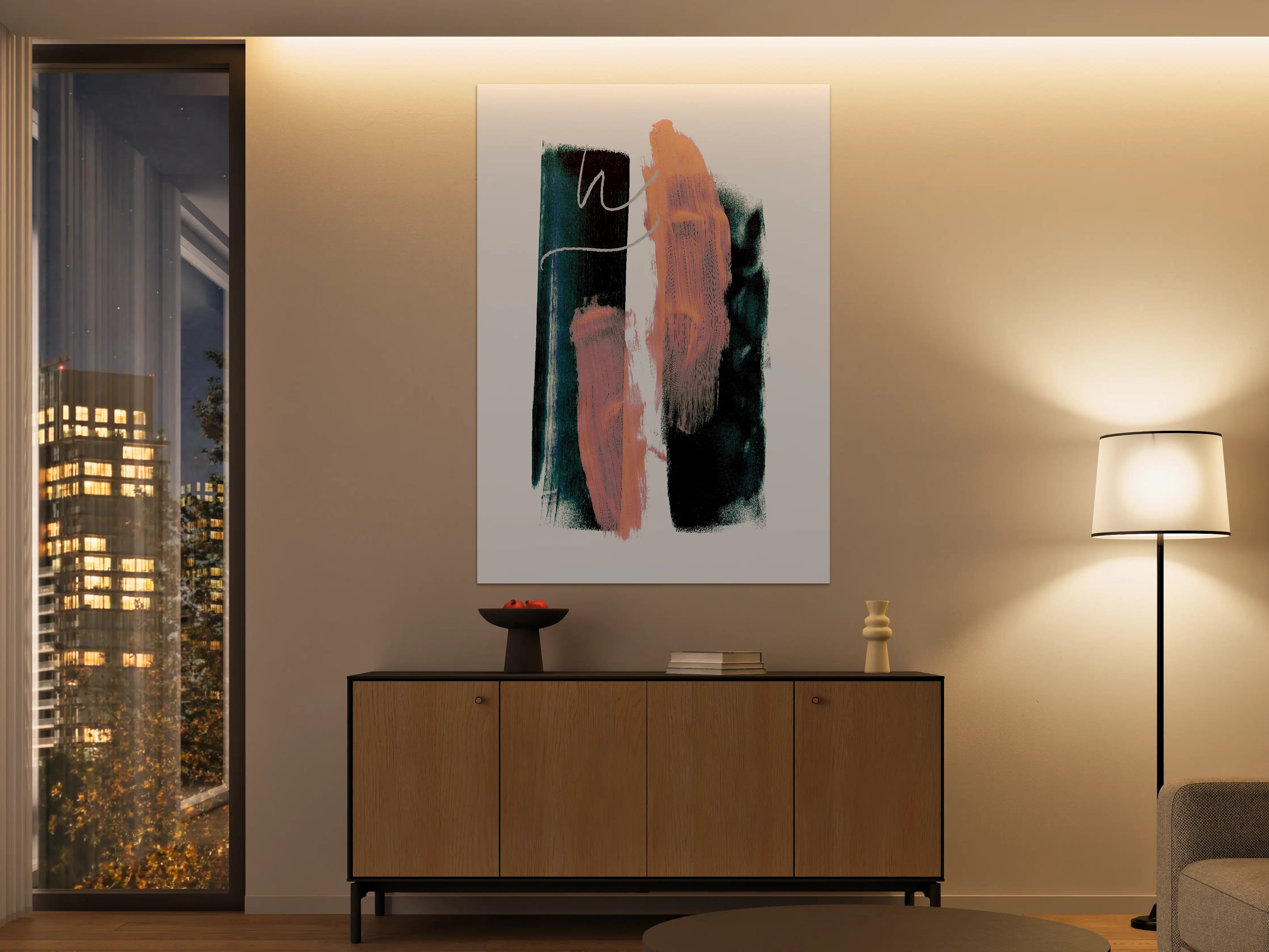Große Wandbilder - Pastell Abstrakte Pinselkunst