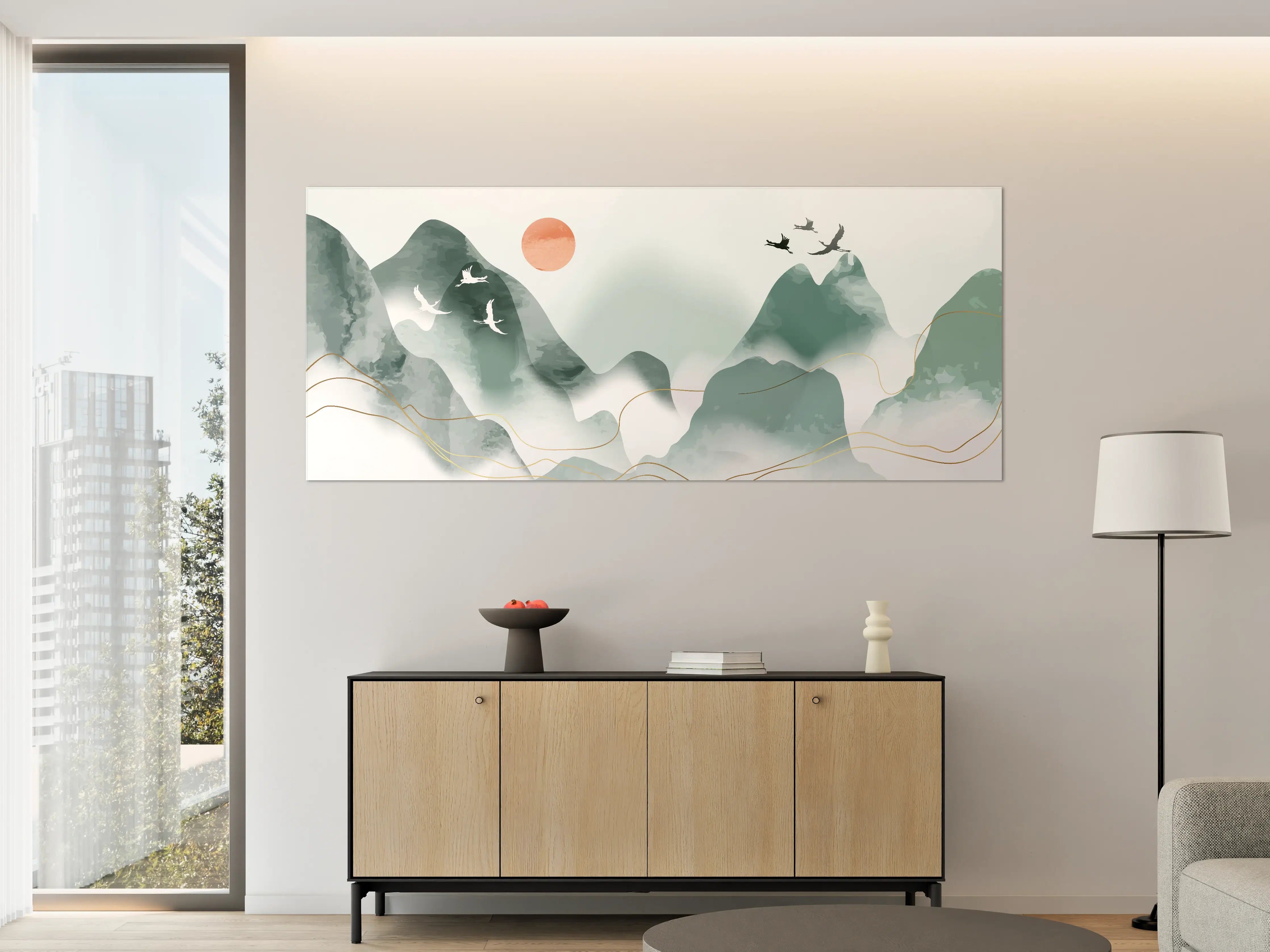 Große Wandbilder - Pastell Berge Kunst Druck