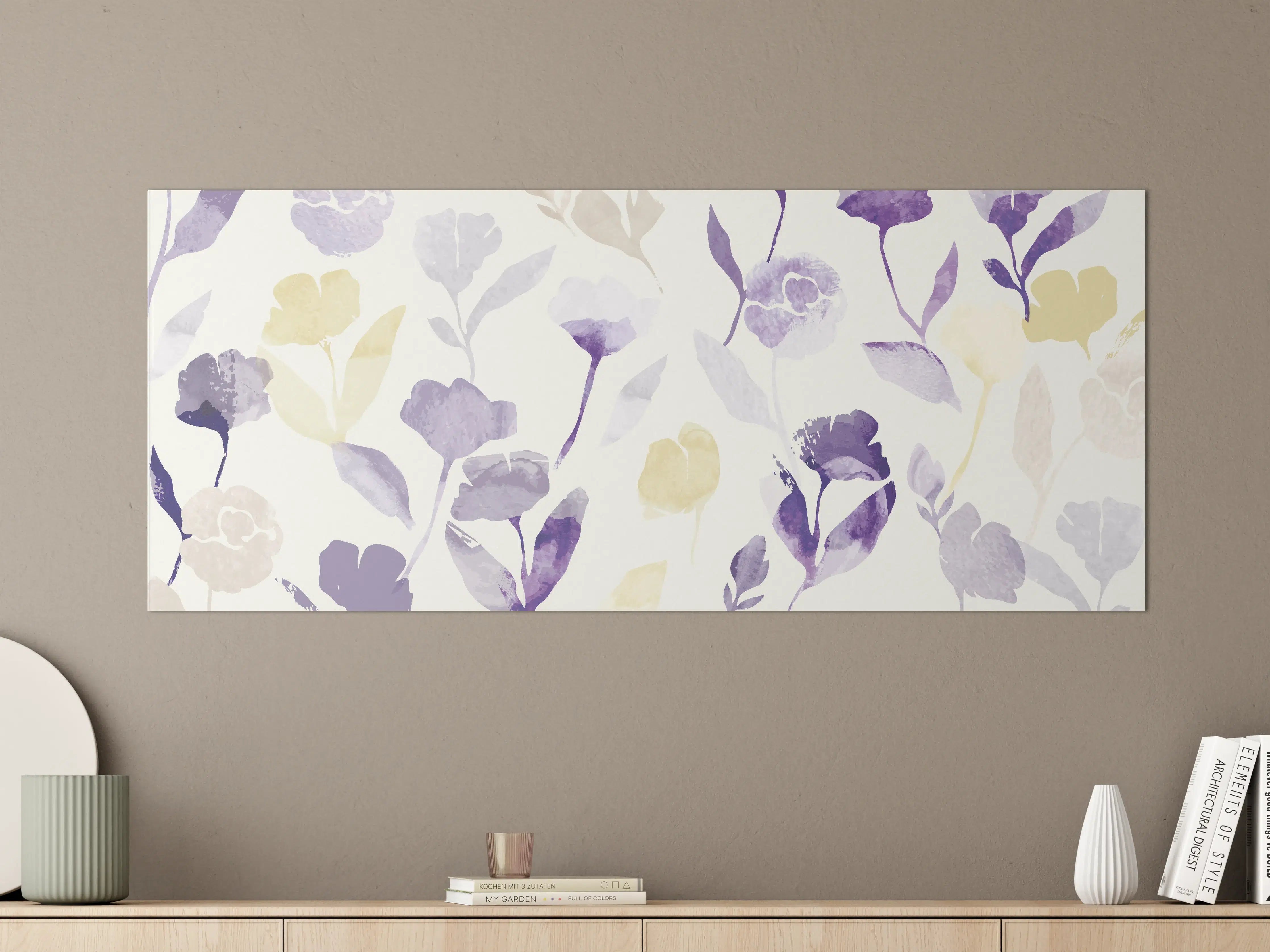 Große Wandbilder - Pastell Blumen Aquarell Design