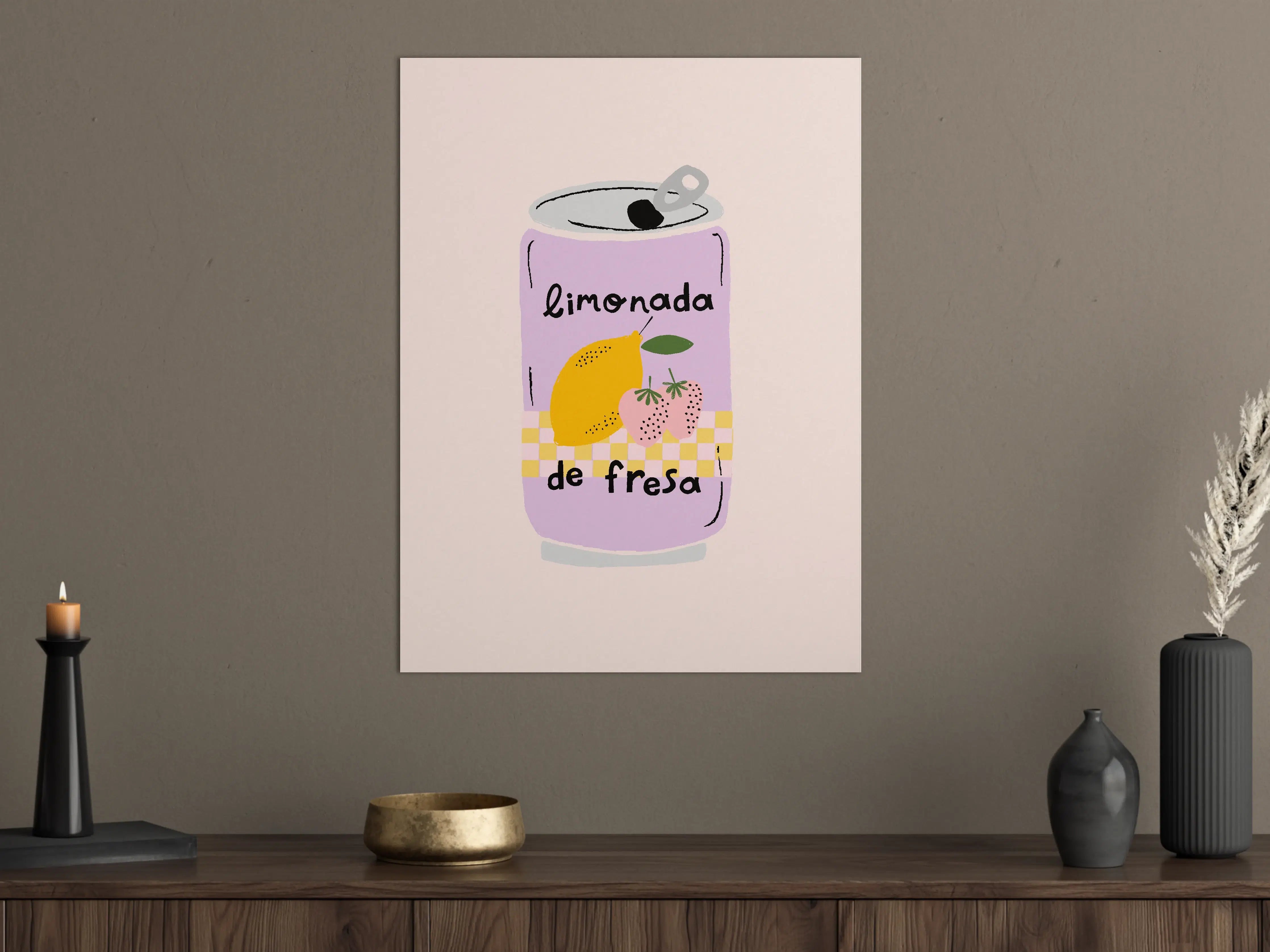 Große Wandbilder - Pastellfarbene Limonaden-Dose